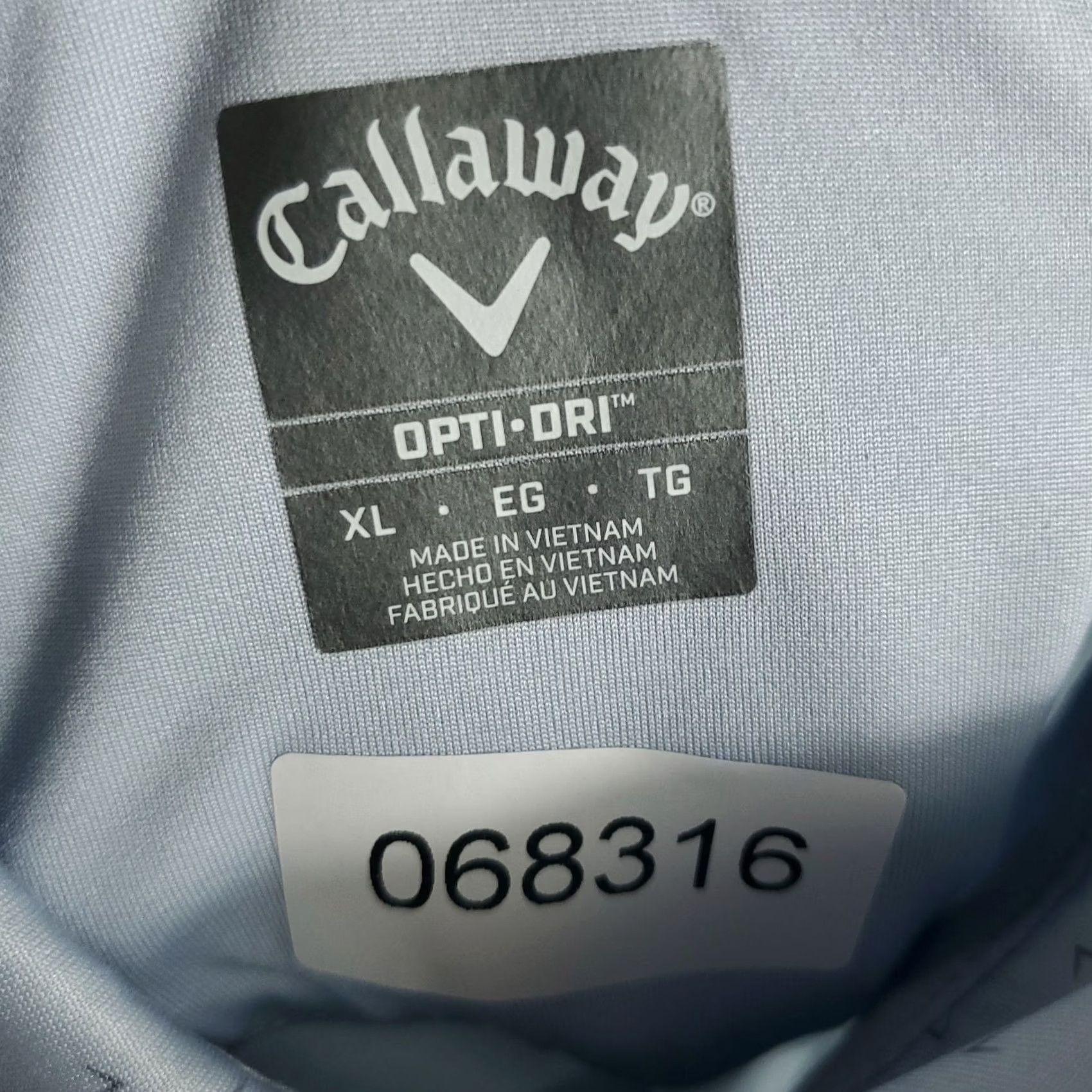 Callaway Callaway Polo Shirt Mens XL Blue Geometric Opti Dri Fit Short Sleeve Polo Shirt Sports Golf Geometric Pattern Blue 100% Polyester Regular Fit Mens XL Size US XL / EU 56 / 4 - 7 Thumbnail