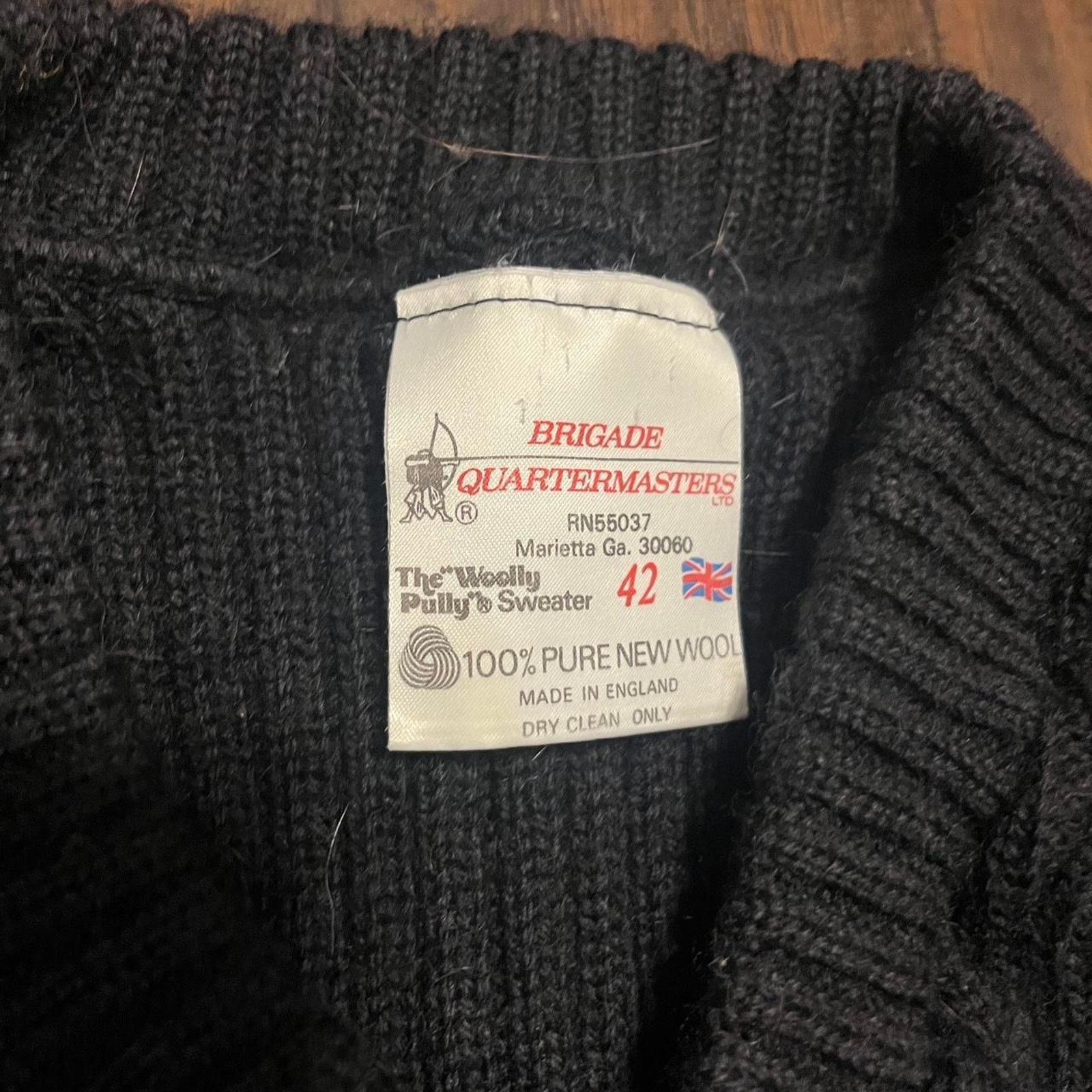 Brigade Vintage Black Brigade Qaurtermasters Wool Sweater Size M / US 6-8 / IT 42-44 - 2 Thumbnail