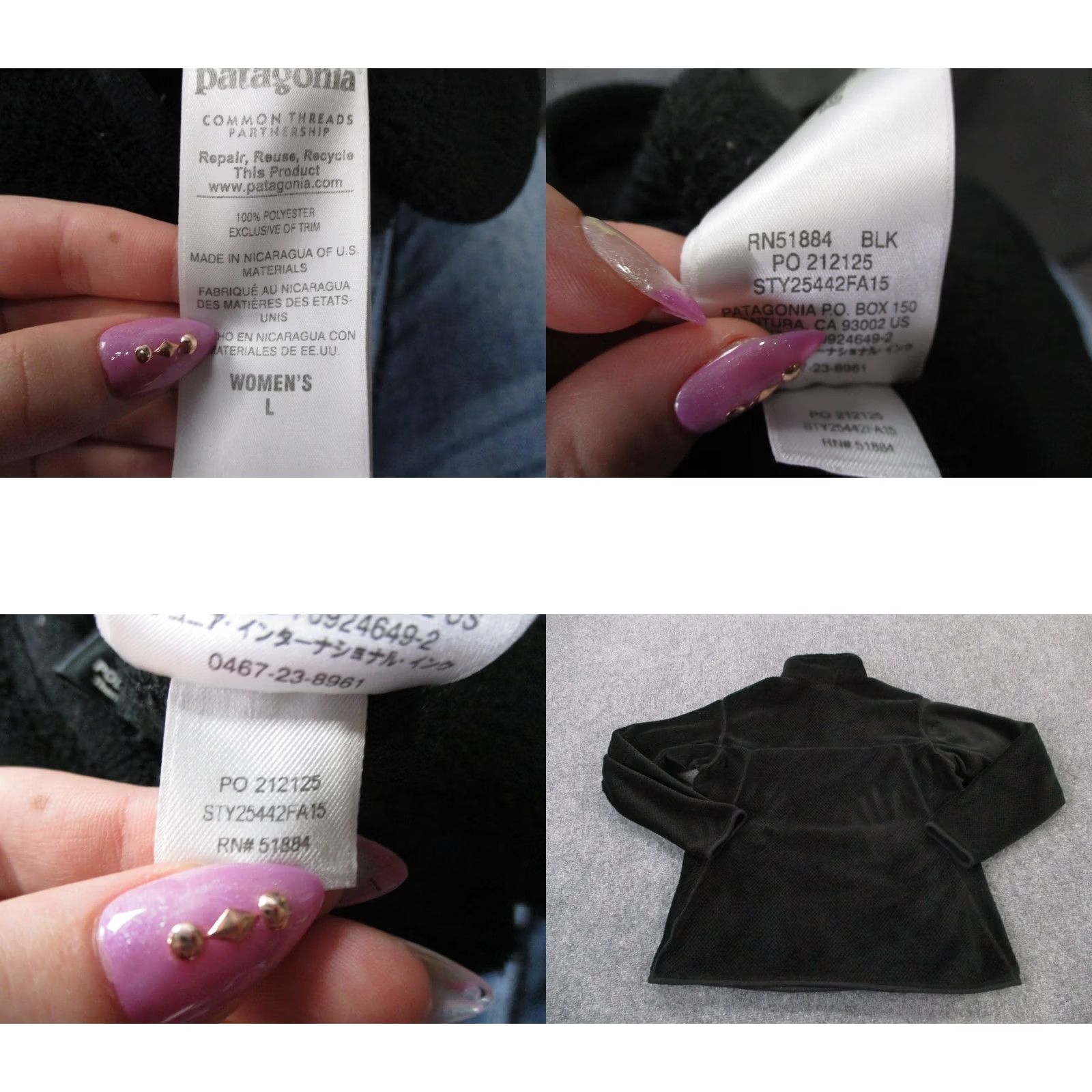 Patagonia Patagonia Jacket Womens L Black Snap T Fleece Basic Jacket Size L / US 10 / IT 46 - 8 Thumbnail