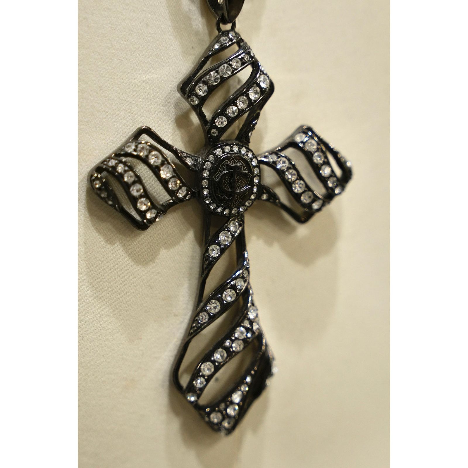 Roberto Cavalli 2000s Roberto Cavalli big studded cross necklace Size ONE SIZE - 3 Thumbnail