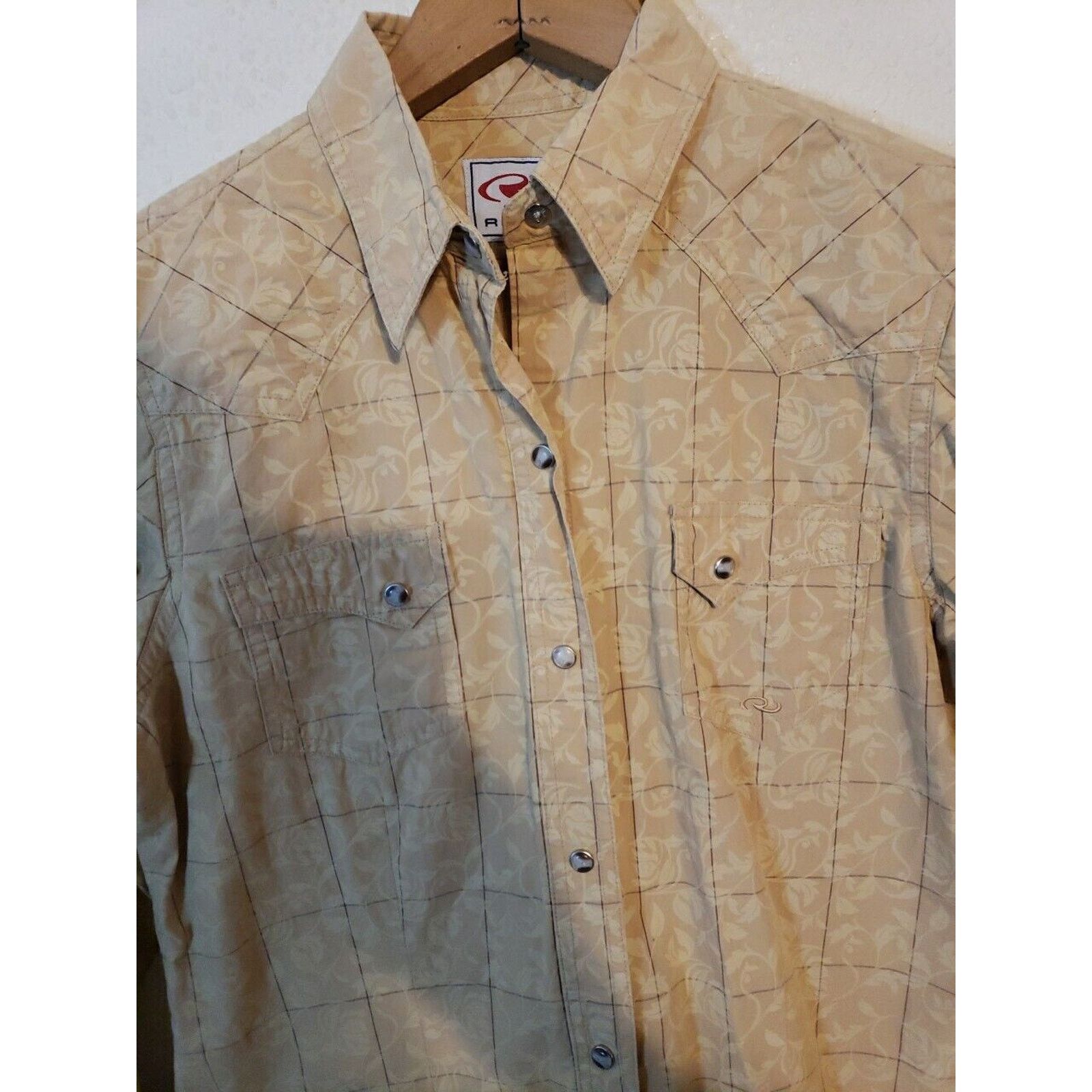 Roper Roper Womens Medium Western PearlSnap Shirt Floral Vines Size M / US 6-8 / IT 42-44 - 10 Thumbnail