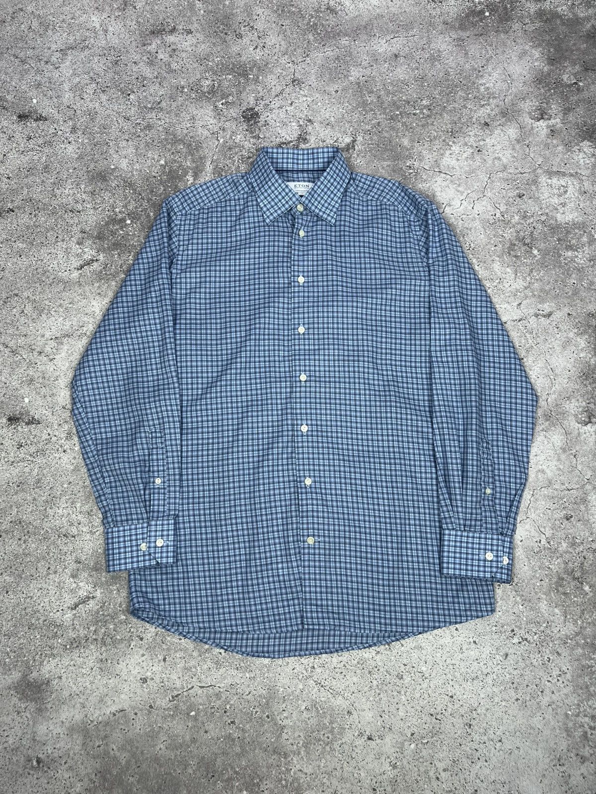 Eton ETON Men's Check Shirt Long Sleeve Button Up Size US L / EU 52-54 / 3 - 1 Thumbnail