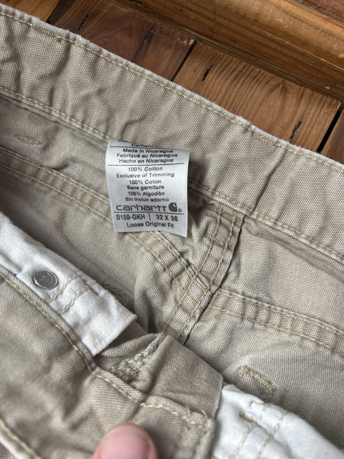 Carhartt × Vintage Vintage 90s Carhartt Tan Carpenter Pants Size US 30 / EU 46 - 3 Thumbnail