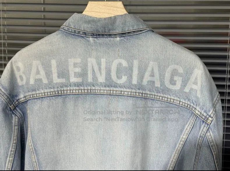 Balenciaga Balenciaga Washed Blue Denim Jacket. Size US XL / EU 56 / 4 - 2 Thumbnail