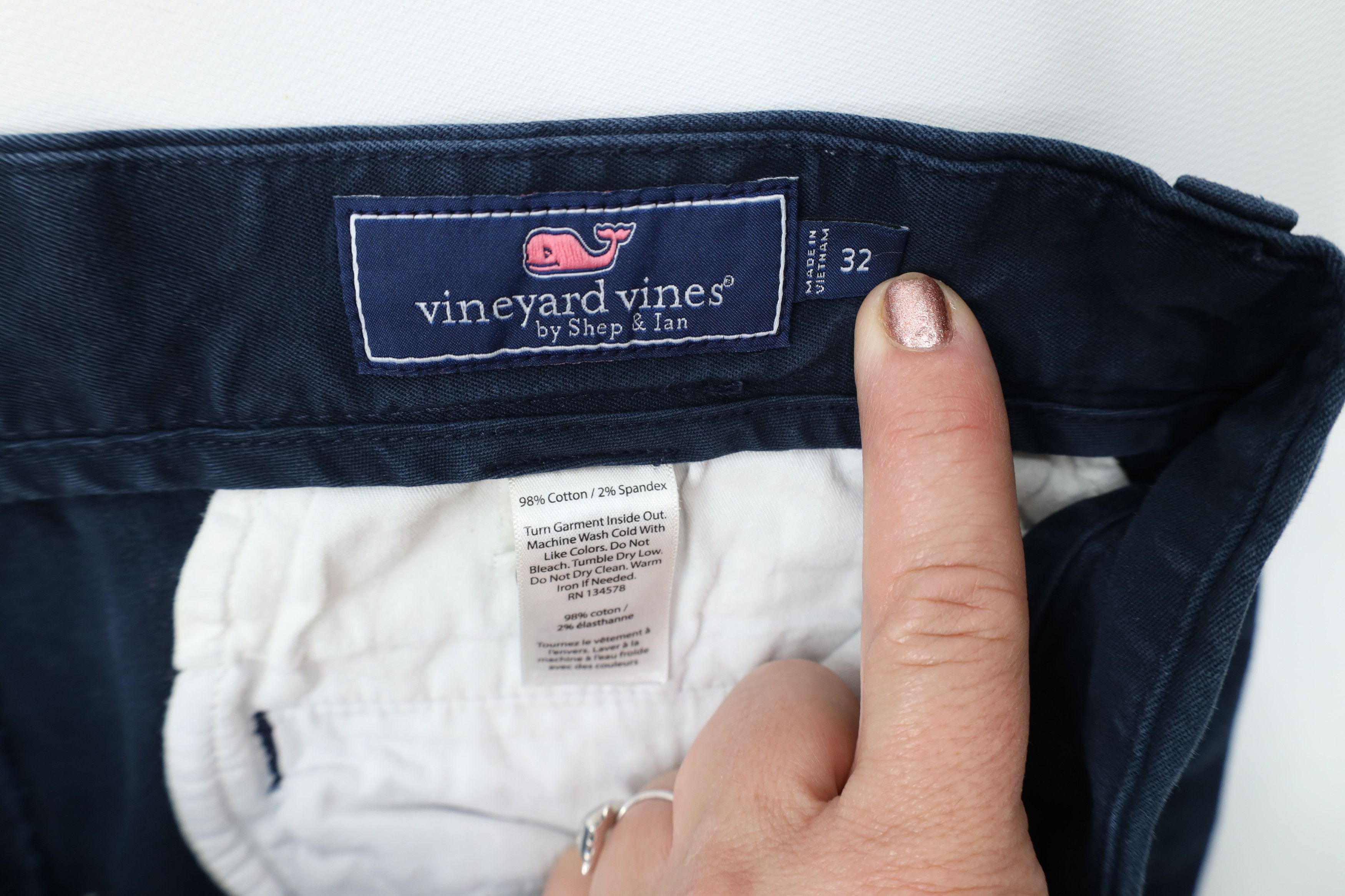 Vineyard Vines Vineyard Vines Knee Breaker Chino Shorts Navy Blue Stretch Size US 32 / EU 48 - 6 Thumbnail