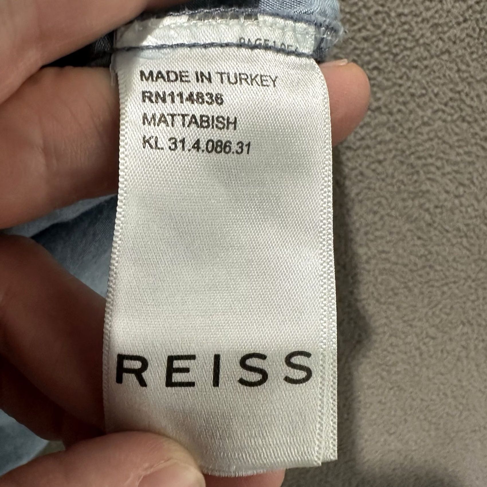 Reiss VINTAGE REISS Mattabish Shirt Mens S Light Blue Chambray Button-Down Shirt Size US S / EU 44-46 / 1 - 5 Thumbnail
