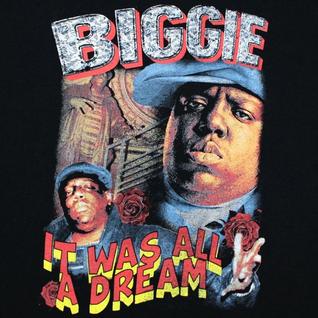 Vintage Notorious B.I.G. Shirt Mens 3XL XXXL Black Graphic Print Tee 90s Hip Hop Music T-Shirt Size US XXL / EU 58 / 5 - 5 Thumbnail