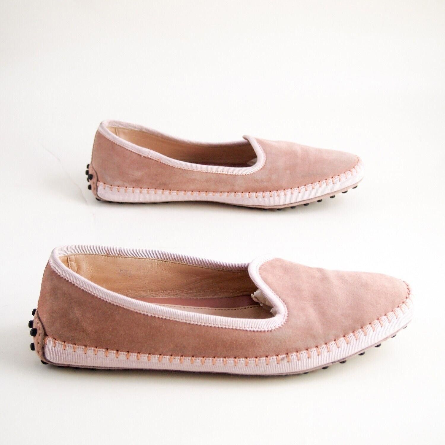Tod's Tods Gommini Loafers Pink Suede Womens EU 37.5 US 7.5 Size US 7.5 / IT 37.5 - 6 Thumbnail