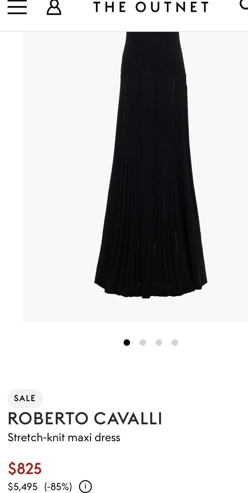 Roberto Cavalli ROBERTO CAVALLI Stretch-knit Maxi dress size IT 46 MSRP$5495 Size L / US 10 / IT 46 - 4 Thumbnail