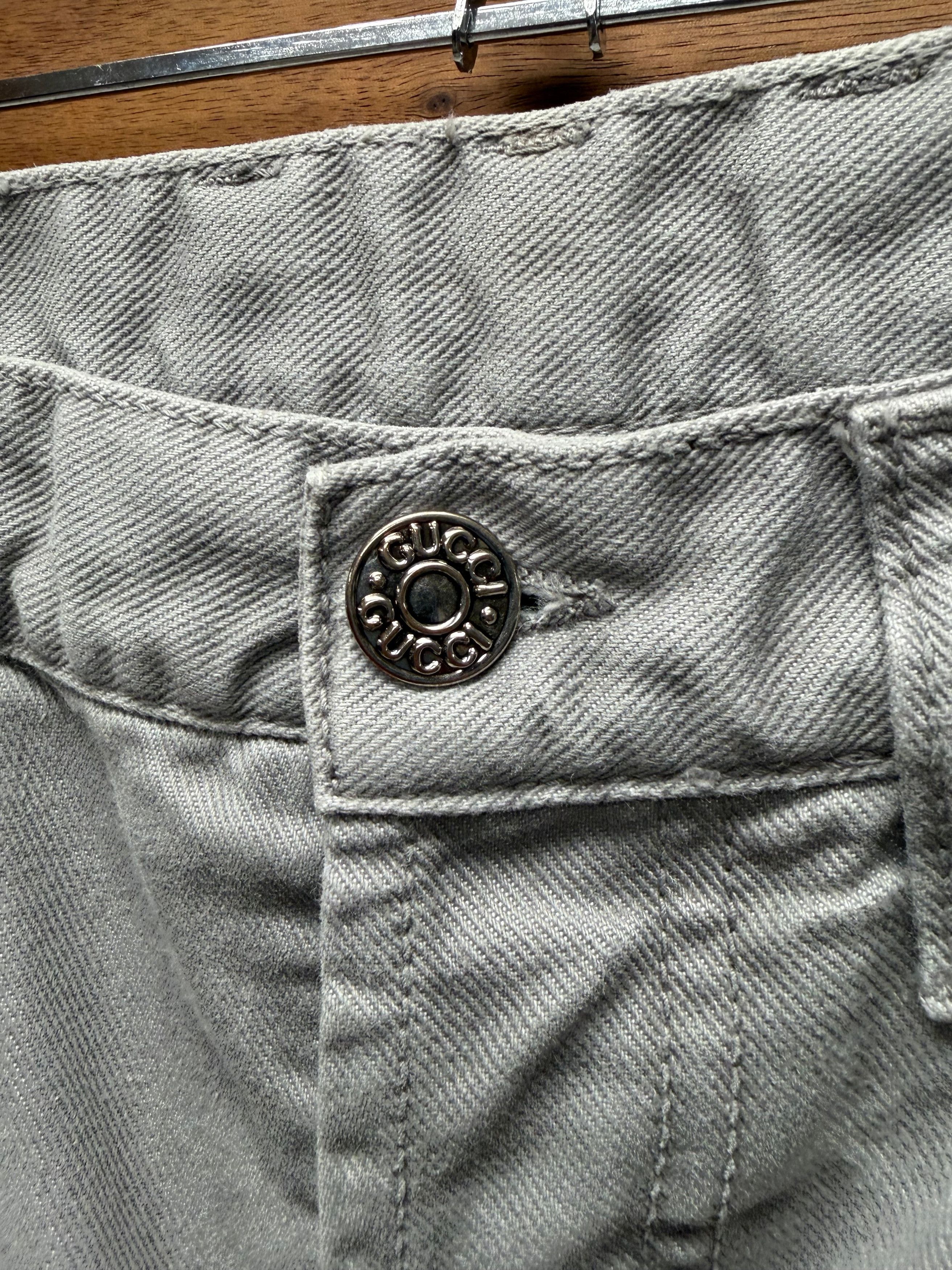 Gucci 2000s Gucci Washed Grey Skinny Jeans Size US 30 / EU 46 - 2 Thumbnail