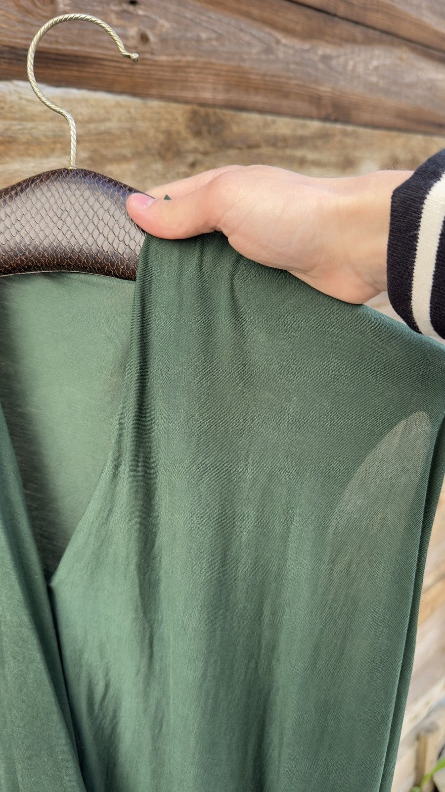Acne Studios Acne Studios Green Lyocell Wrap Draped Sleeveless Dress Size S / US 4 / IT 40 - 6 Thumbnail