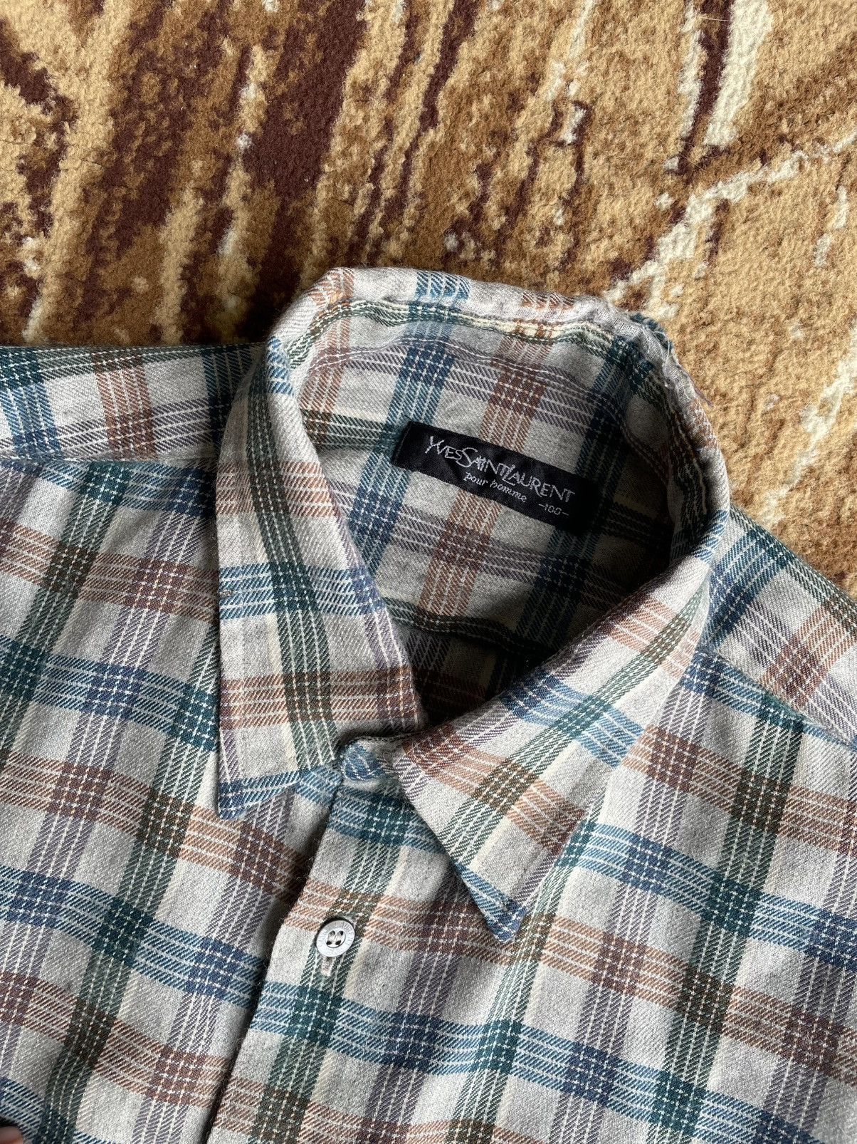 Yves Saint Laurent Yves Saint Laurent Flannel Shirt Size US M / EU 48-50 / 2 - 3 Thumbnail