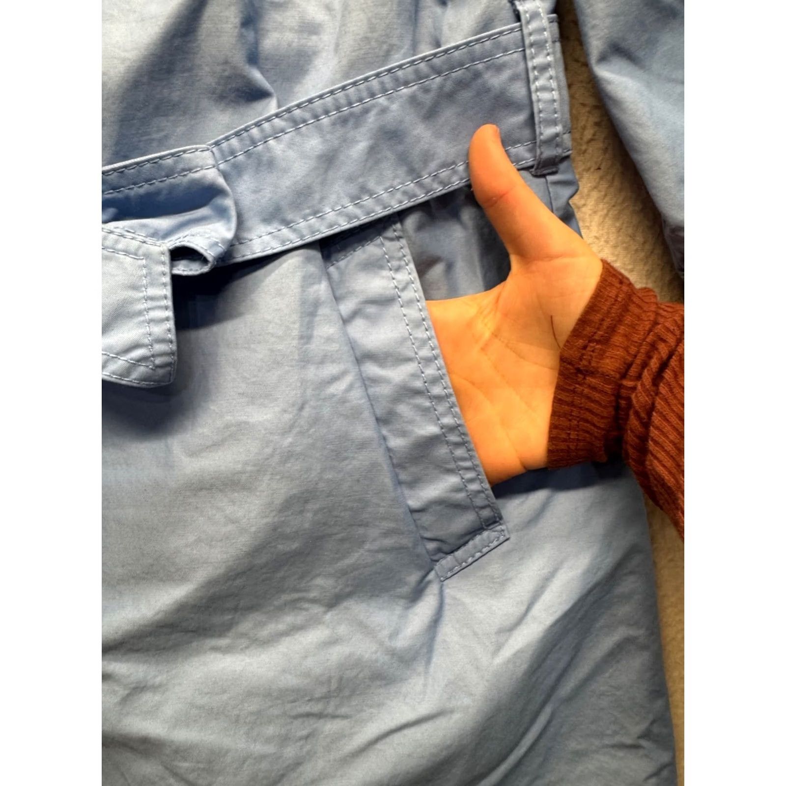 Gap Gap Trench Coat Belted Light Blue Womens M Size M / US 6-8 / IT 42-44 - 3 Thumbnail