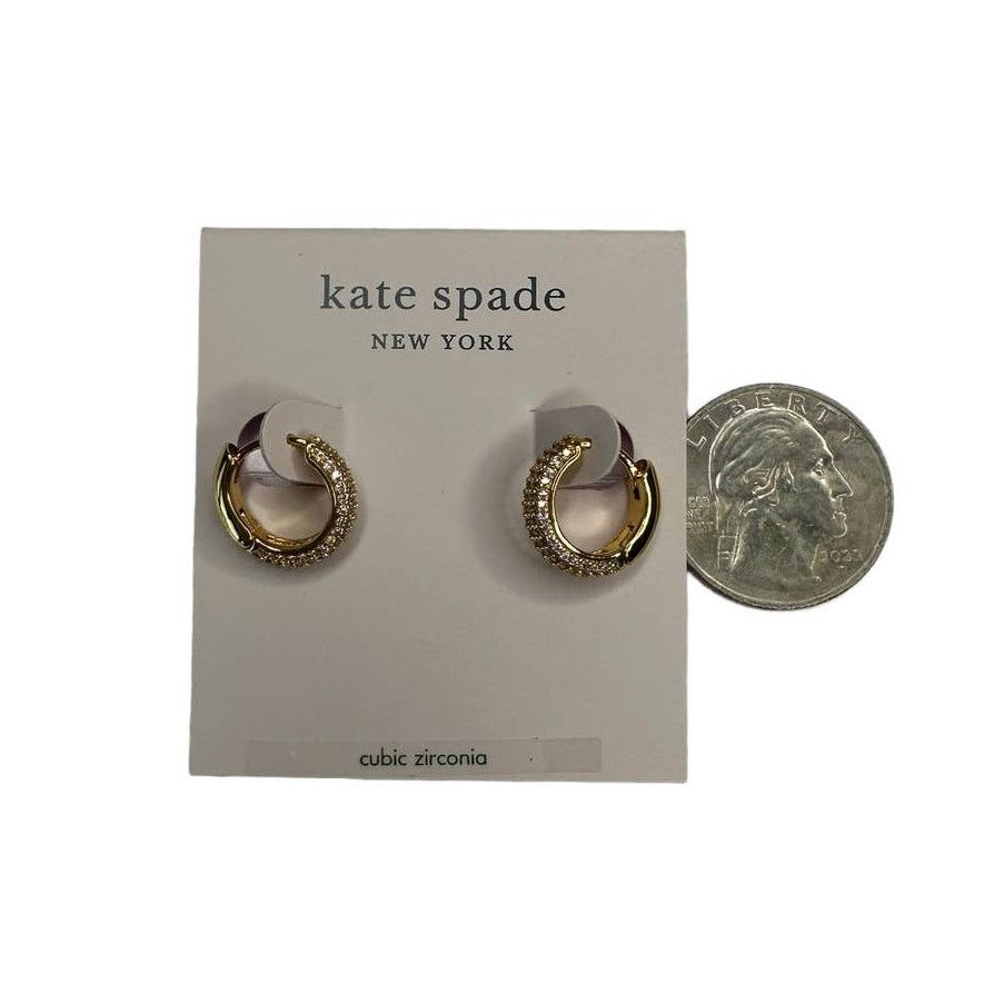 Kate Spade Kate Spade Cubic Zirconia Pink Pave Mini Huggies Earrings Size ONE SIZE - 10 Thumbnail