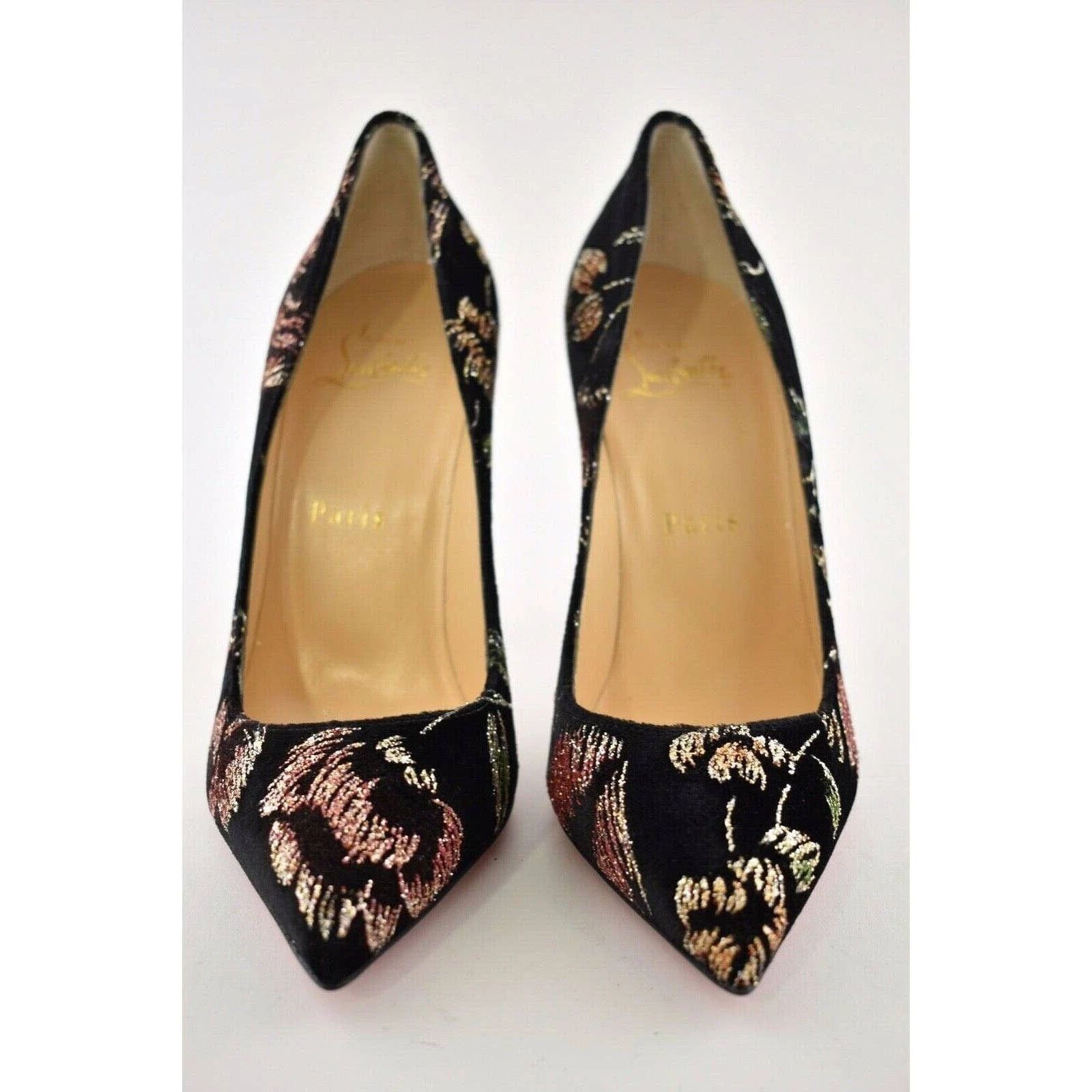 Christian Louboutin Christian Louboutin Pigalle Follies Black Velvet Red Glitter Size US 9 / IT 39 - 5 Thumbnail