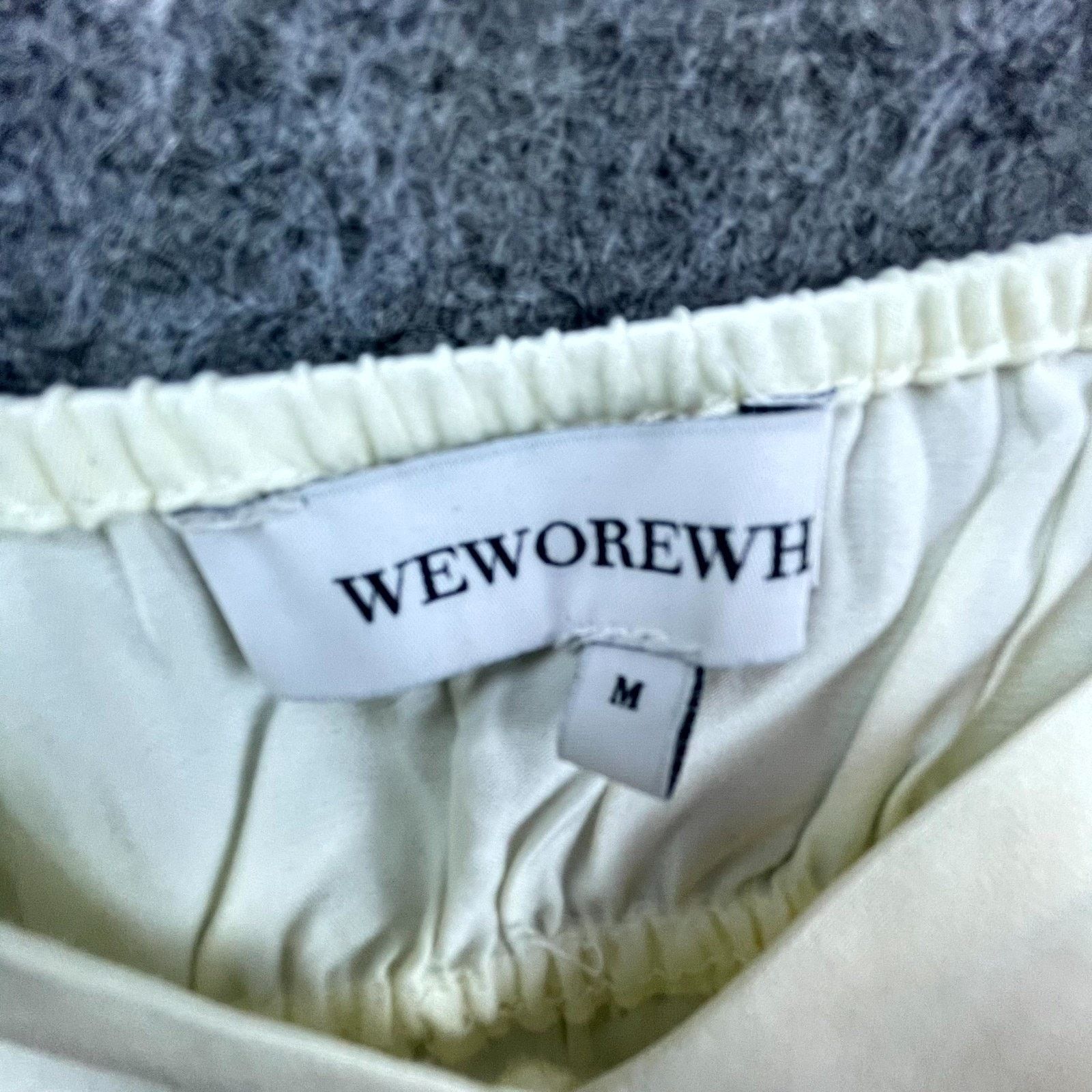 WeWoreWhat Weworewhat Cropped Camisole Top Womens M Off White Strappy Size M / US 6-8 / IT 42-44 - 3 Thumbnail