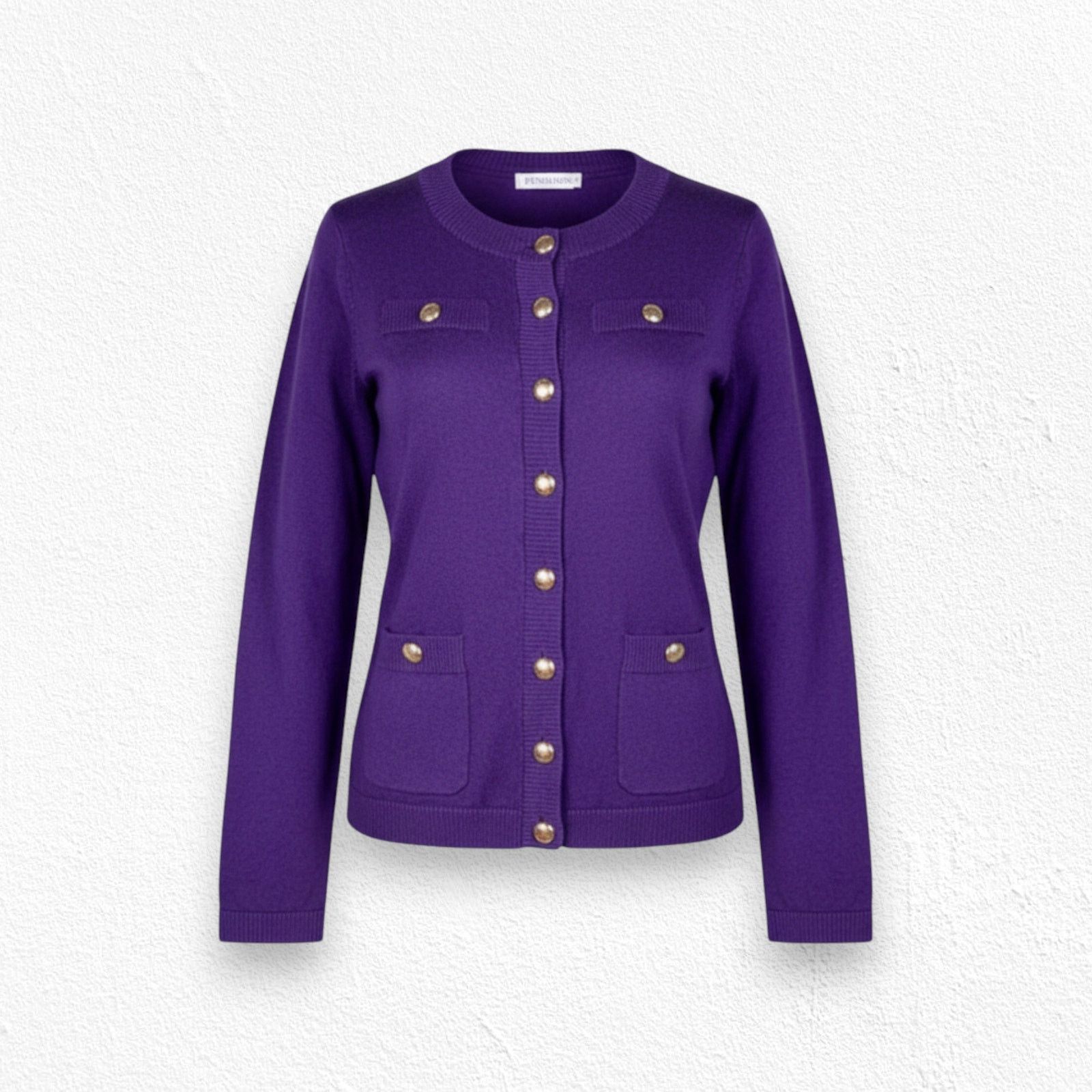 Pendleton Y2K Pendleton Purple Merino Wool Cardigan Size Medium Size M / US 6-8 / IT 42-44 - 1 Thumbnail
