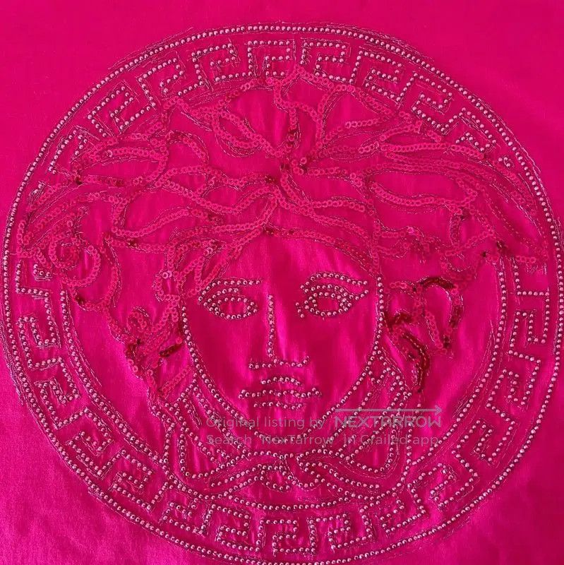 Versace Versace Pink Men's T-Shirt with Logo . Size US L / EU 52-54 / 3 - 8 Thumbnail