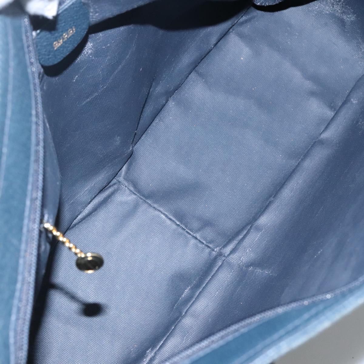Gucci GUCCI Tote Bag Canvas Navy Gold 001 865 001 865 Size ONE SIZE - 16 Thumbnail