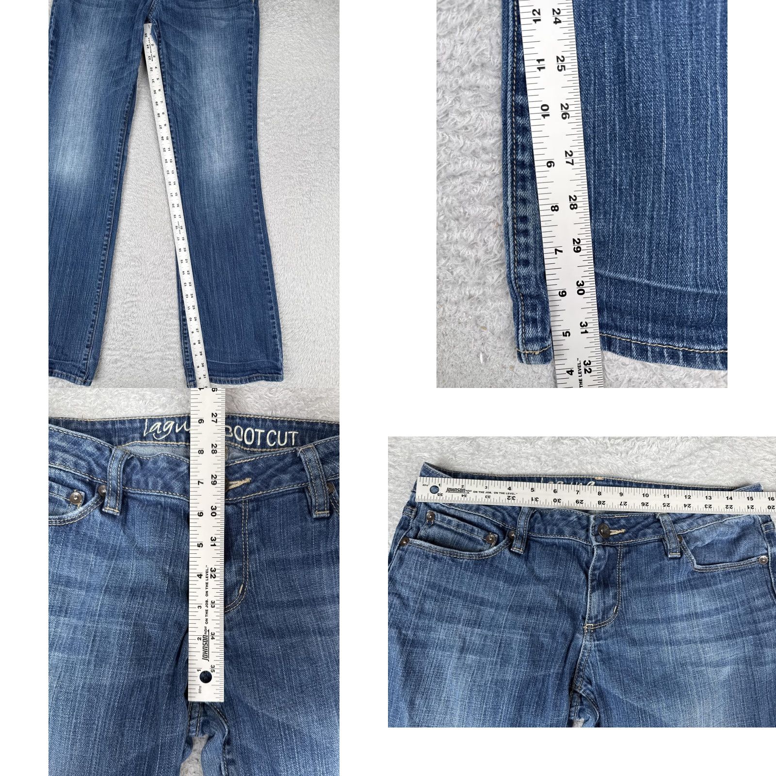 Vintage Bullhead Jeans Juniors Laguna Bootcut Mid Rise 30x32 Blue Denim 90s City Stretch 11L Womens Size 32" / US 10 / IT 46 - 8 Thumbnail