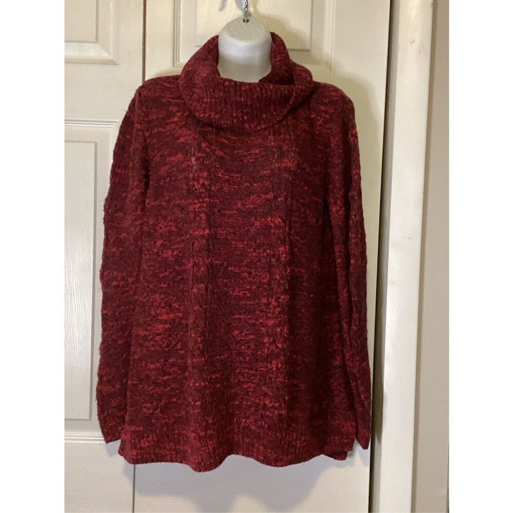 Other Christopher & Banks Burgundy Sweater Size L / US 10 / IT 46 - 2 Thumbnail
