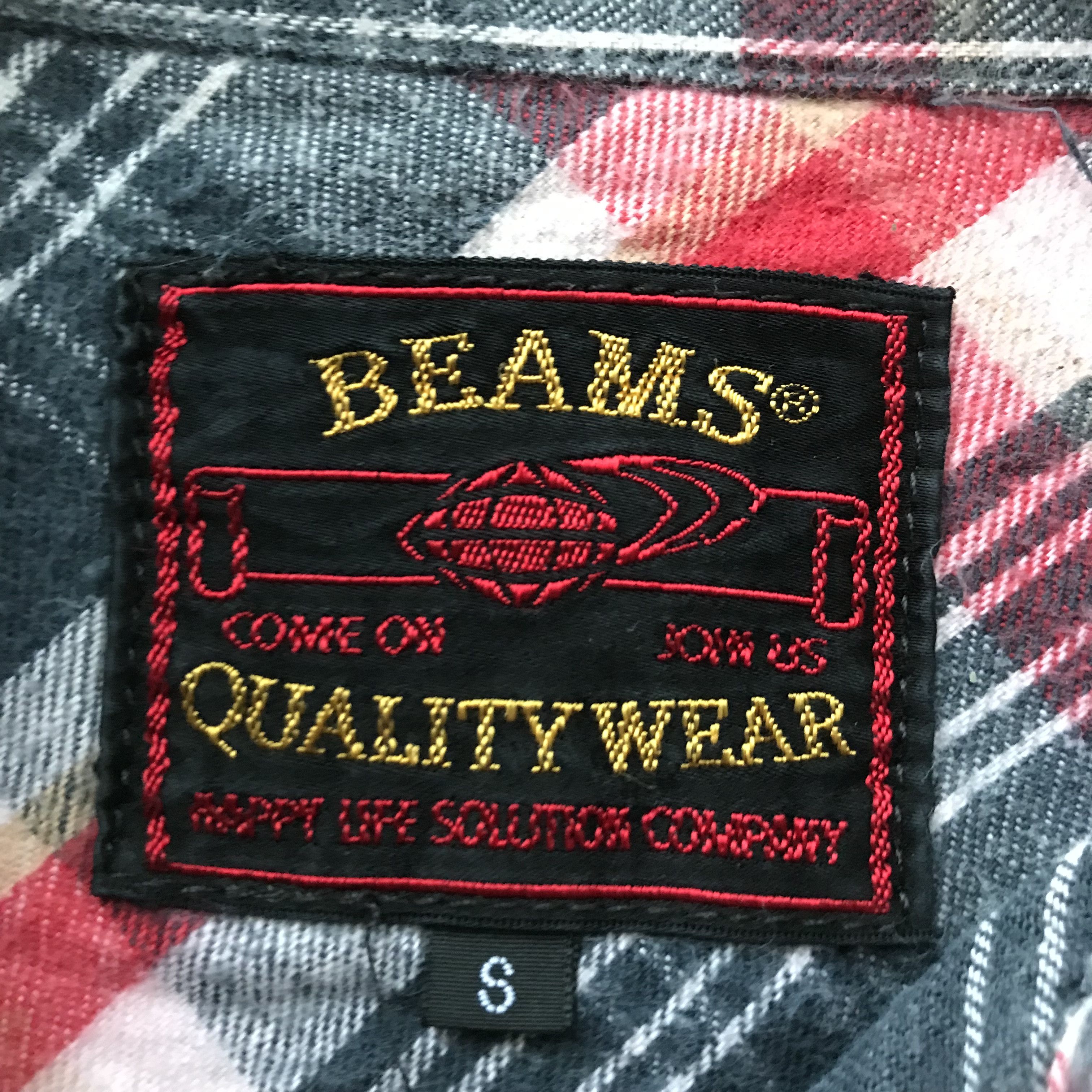 Beams Japan × Vintage Vintage Beams Heart Plaid Tartan Flannel Made in japan Size US S / EU 44-46 / 1 - 2 Thumbnail