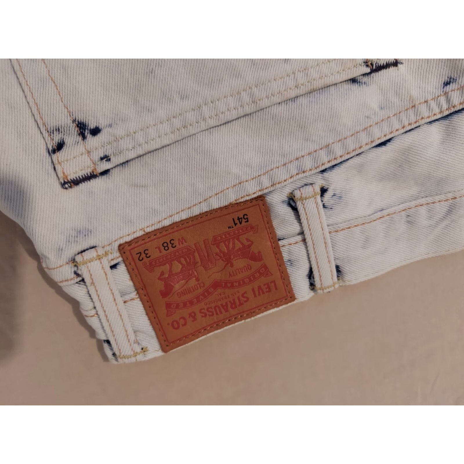 Levi's Mens Levis 541 Jeans 38x32 38x29 Athletic Taper Denim Pants Size US 38 / EU 54 - 2 Thumbnail