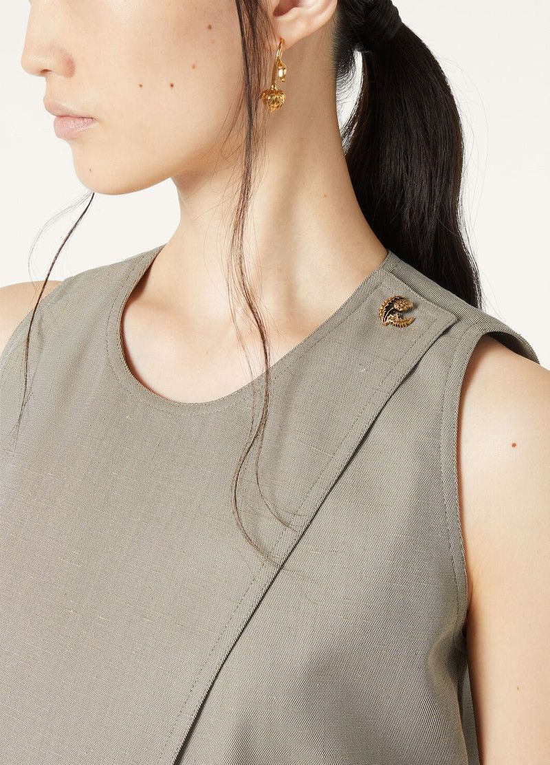 Loro Piana o1srvl11e0526 FAP0303 Cristy Crop Top in Grey Size XS / US 0-2 / IT 36-38 - 3 Thumbnail