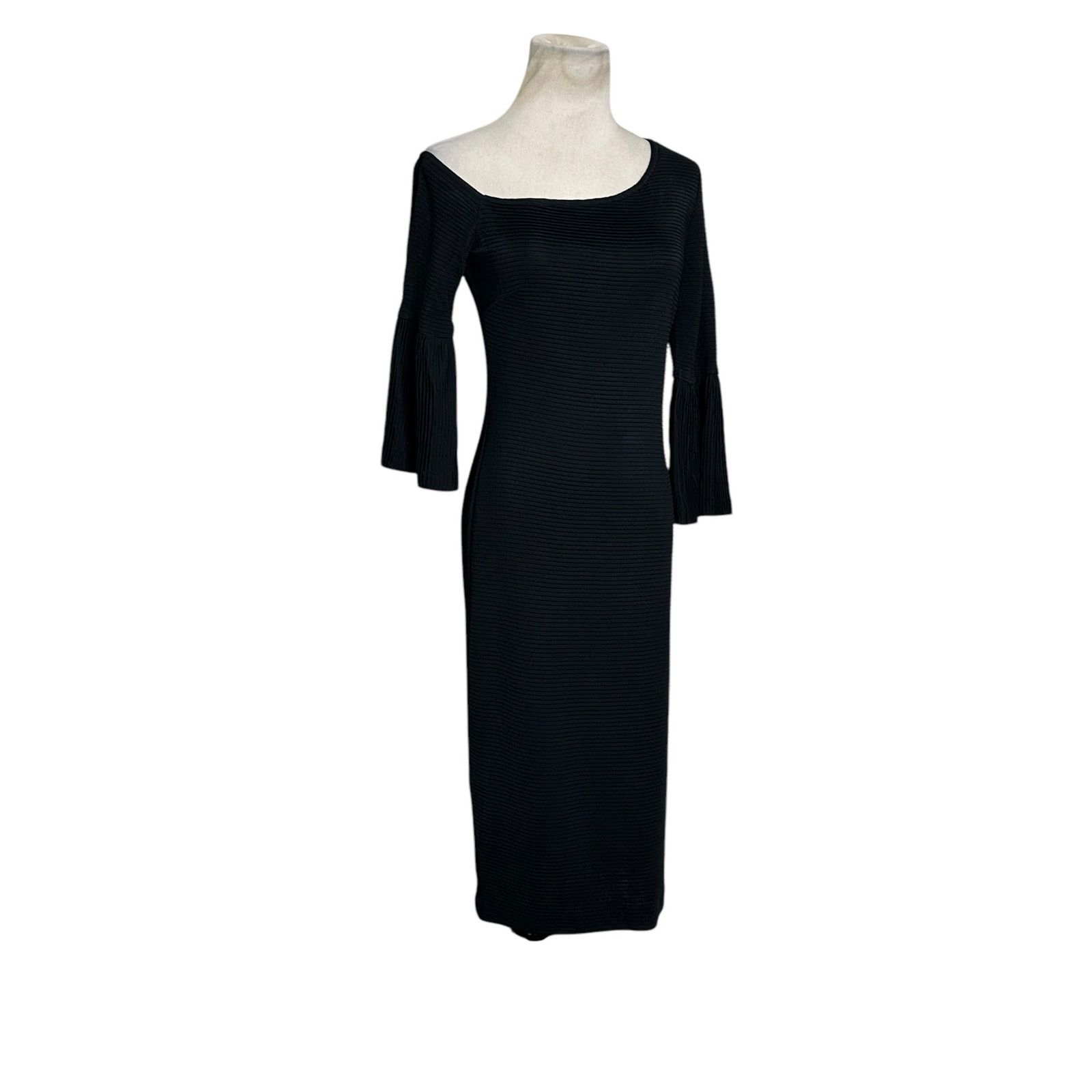 Trina Turk Trina Turk black 3/4 sleeves sheath midi dress size 6 Size M / US 6-8 / IT 42-44 - 10 Thumbnail