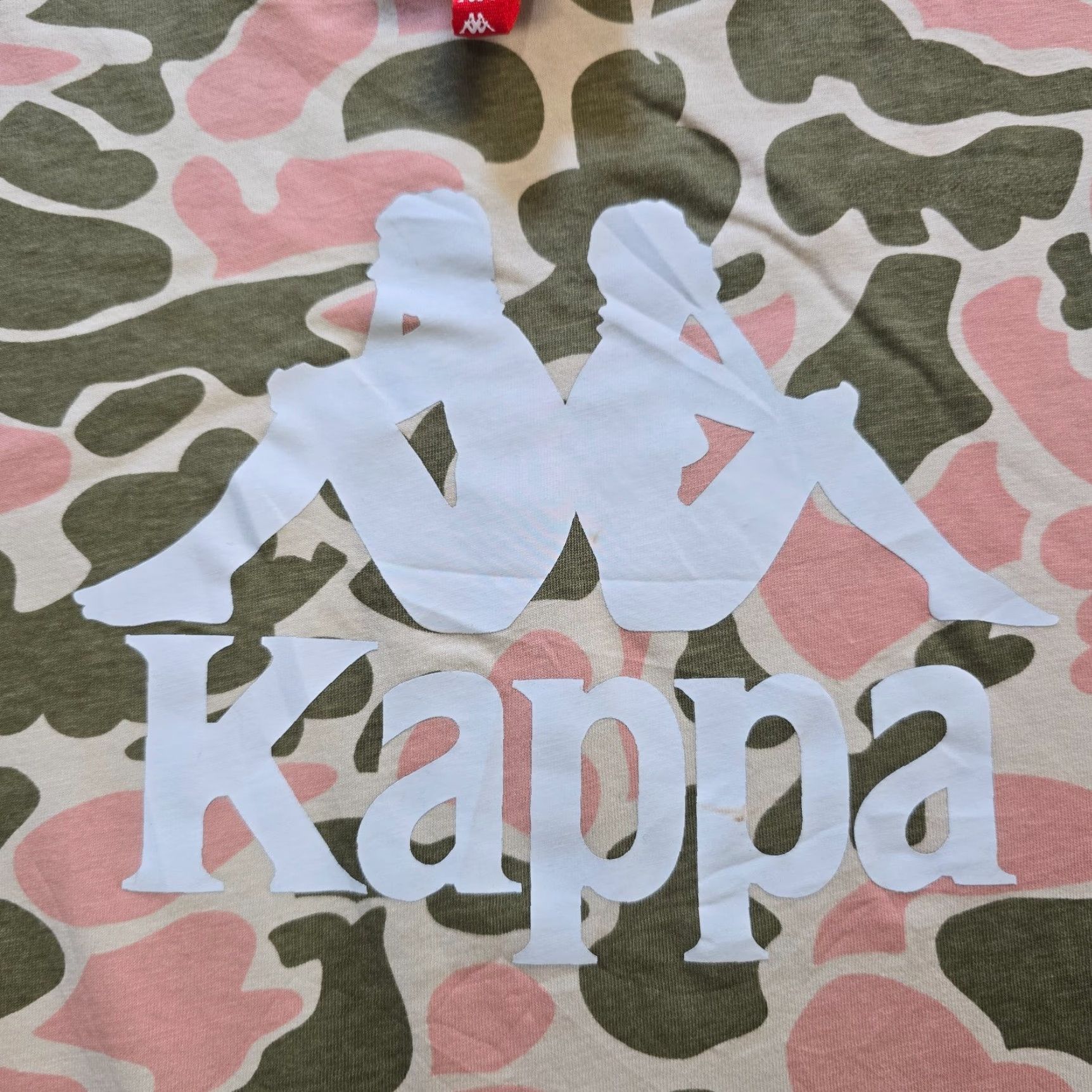 Kappa Kappa Top Womens XL Pink Green Camo Short Sleeve Crew Neck Casual Basic Shirt Size XL / US 12-14 / IT 48-50 - 4 Thumbnail