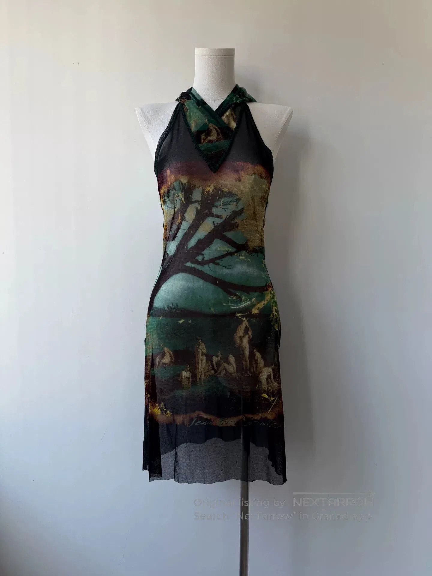 Jean Paul Gaultier Jean Paul Gaultier Artistic Mesh Hooded Dress. Size S / US 4 / IT 40 - 1 Thumbnail