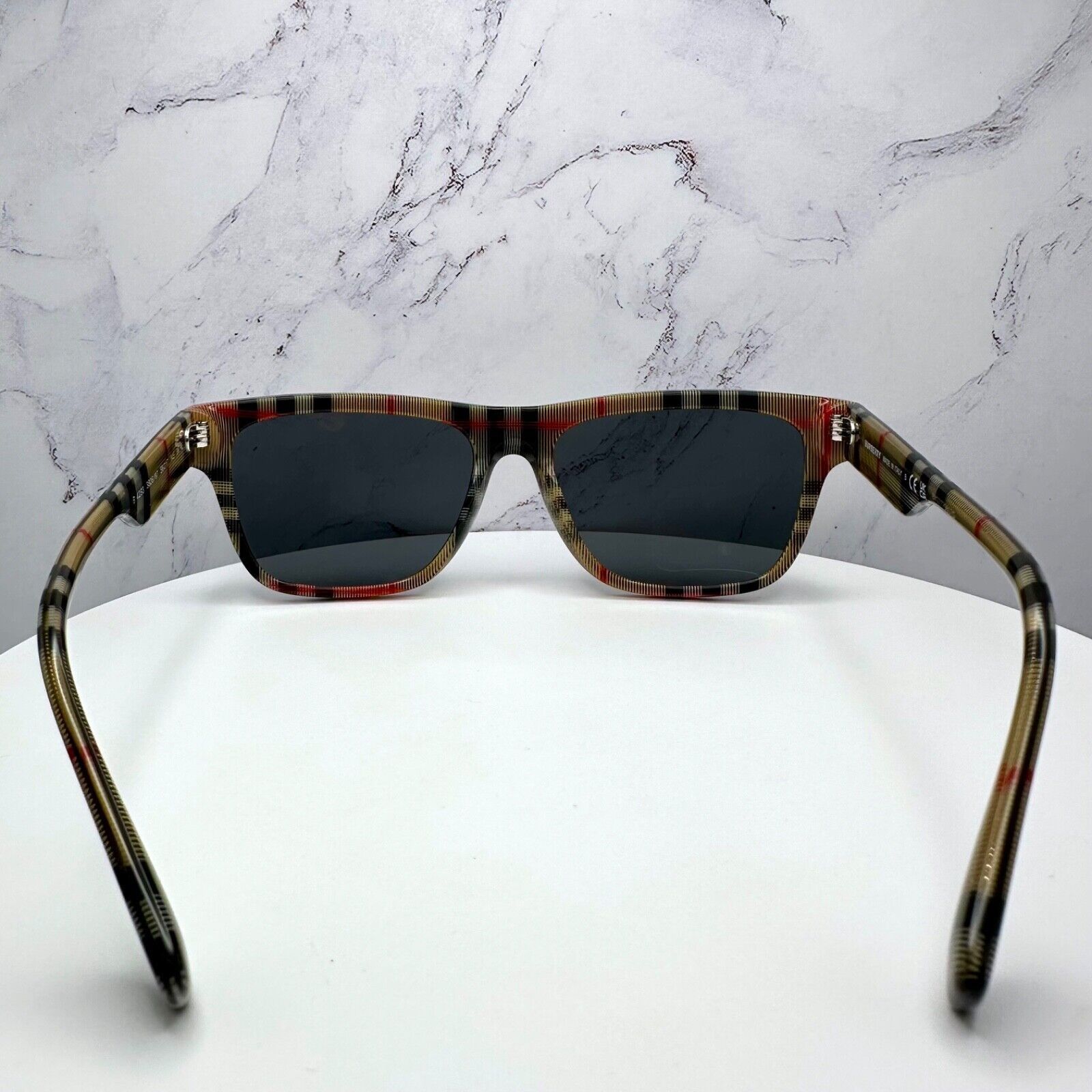 Burberry Burberry Sunglasses Black Square Classic Check Arms Brown Size ONE SIZE - 12 Thumbnail