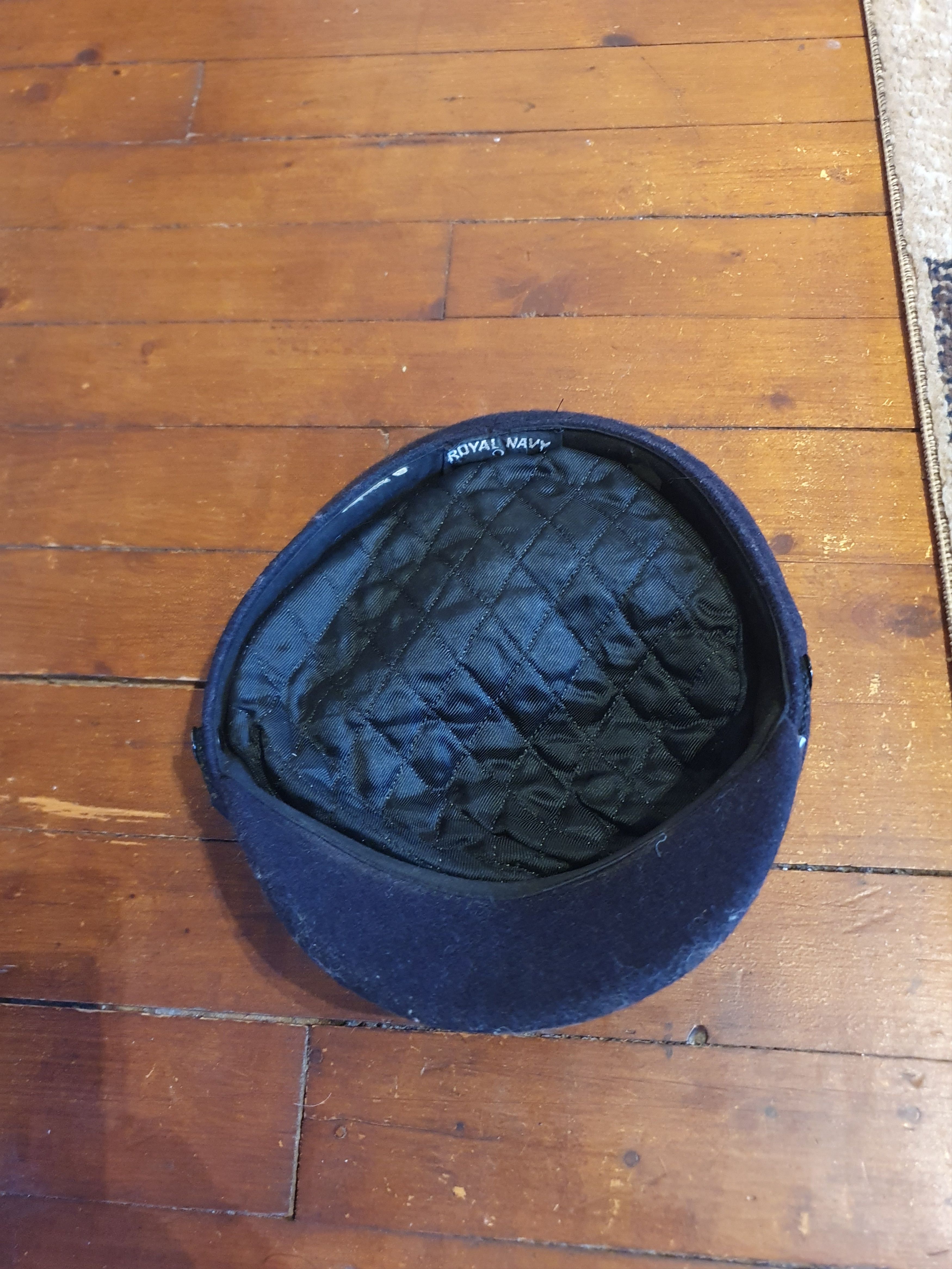 Vintage Royal Imperial Navy Captains Flat Cap Sailor Hat Size ONE SIZE - 10 Thumbnail