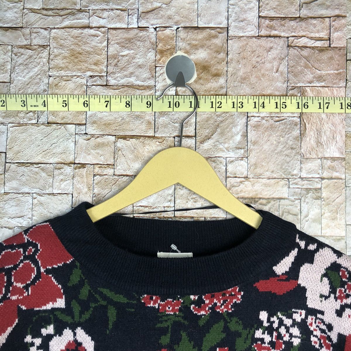 GU GU Red Flower art full sweatshirt Knitwear #A464 Size S / US 4 / IT 40 - 4 Thumbnail