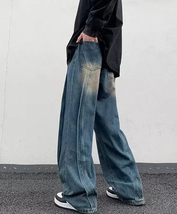 Japanese Brand Midori x Ryou Wide Leg Jeans Baggy Y2k Washed Trousers Size US 31 - 2 Thumbnail
