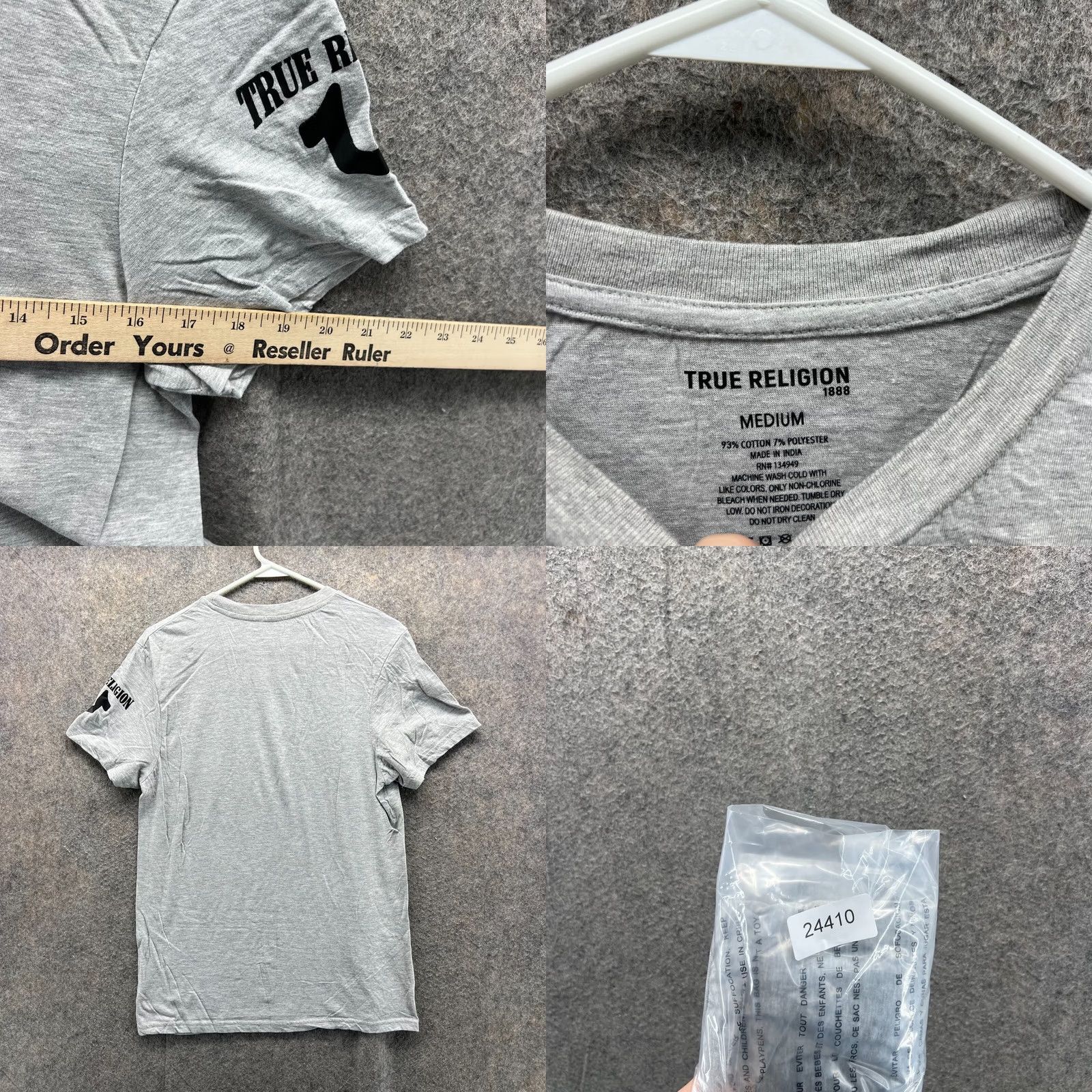 True Religion True Religion Shirt Men Medium Adult Gray Black Casual Tee Crewneck Horse Shoe Size US M / EU 48-50 / 2 - 8 Thumbnail