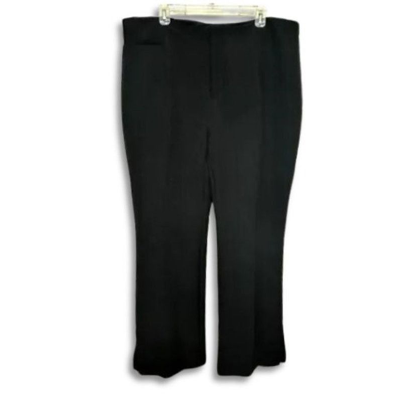 Other Open Edit Straight Leg Pants High Rise Side Slit Black 2X Size 40" / US 18 - 2 Thumbnail