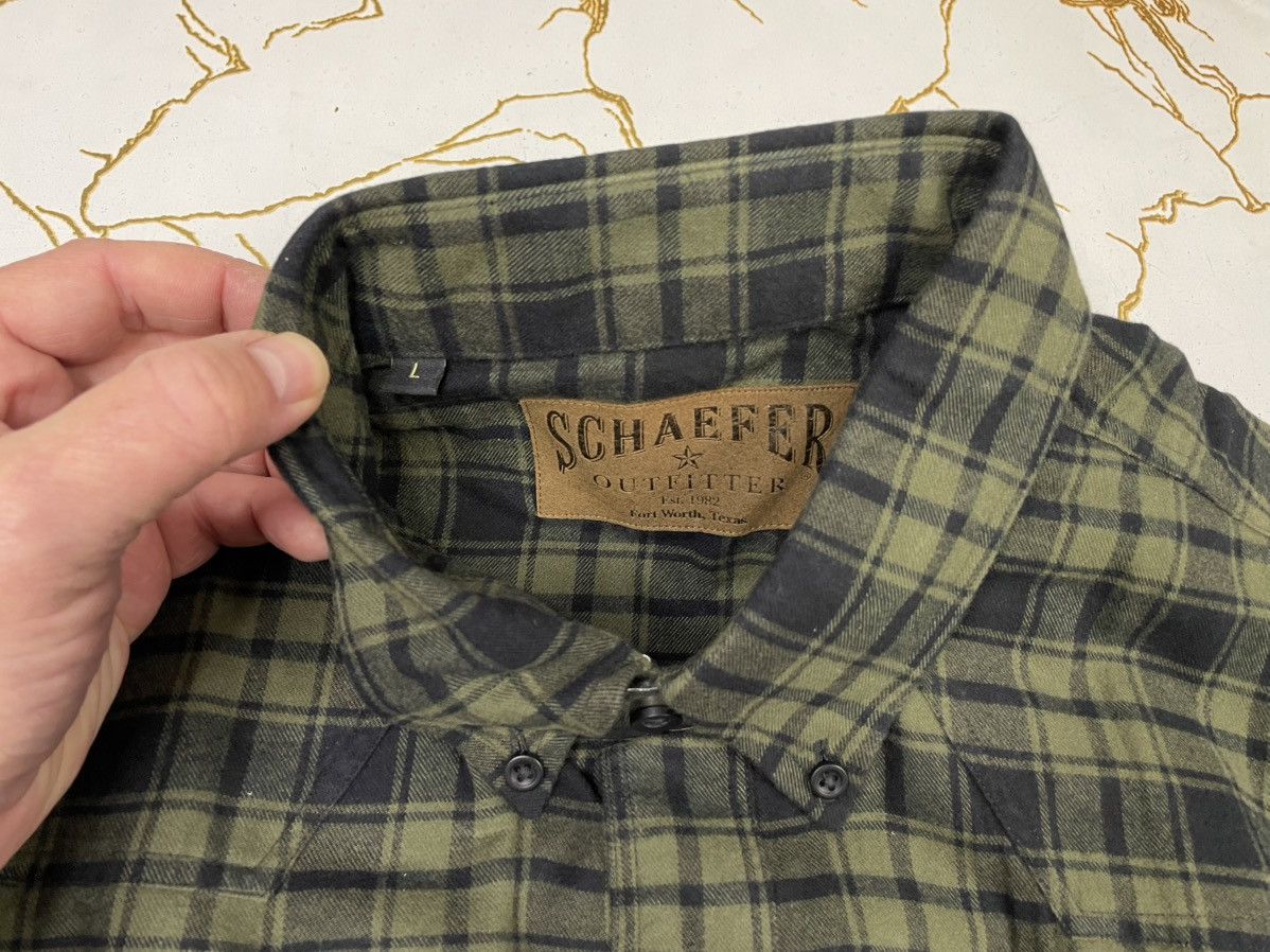 Other New Schaefer Green Black Pioneer Flannel Button Up Large LT Size US L / EU 52-54 / 3 - 4 Thumbnail
