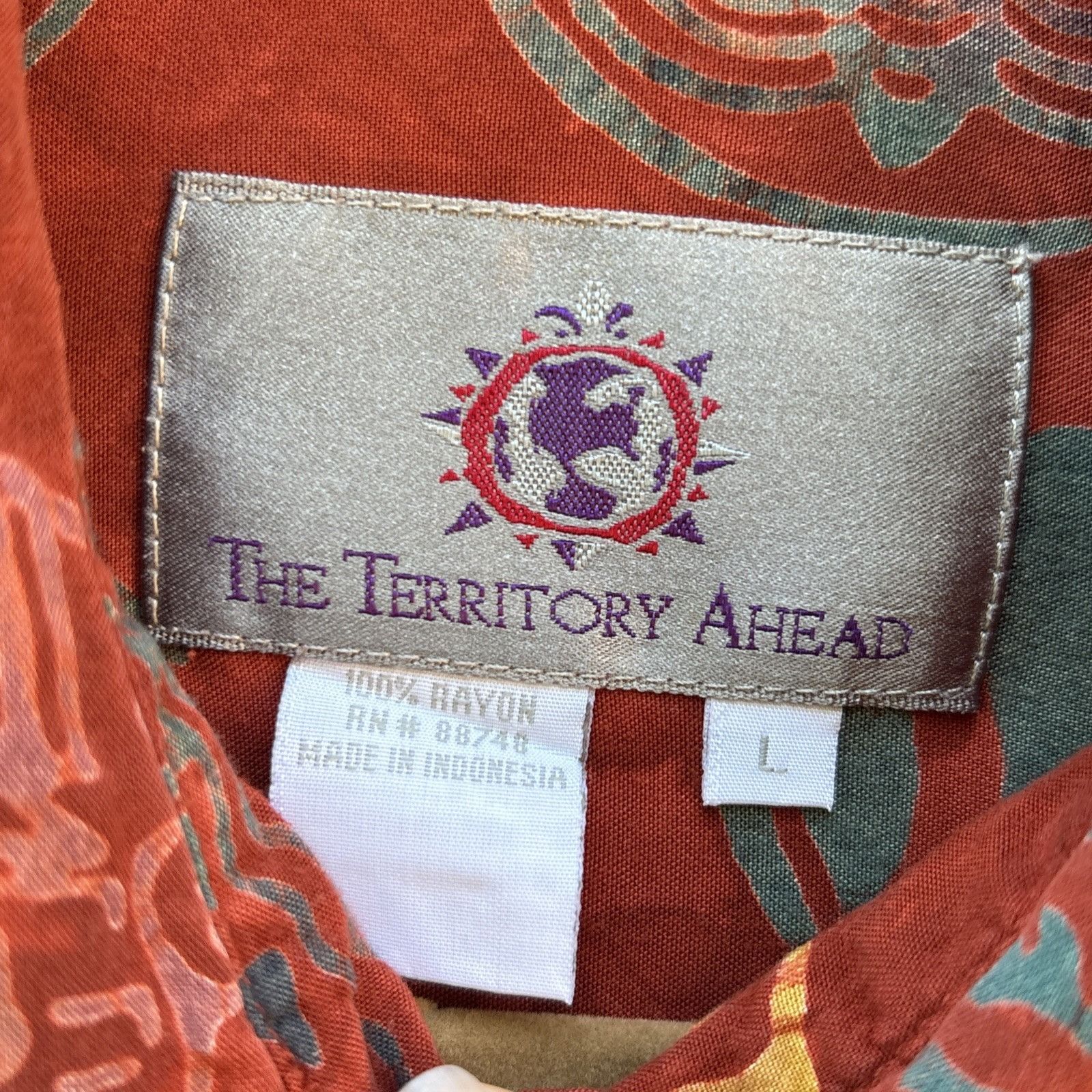 The Territory Ahead Territory Ahead Shirt Mens L Tribal Batik Short Sleeve Butto Size US L / EU 52-54 / 3 - 6 Thumbnail