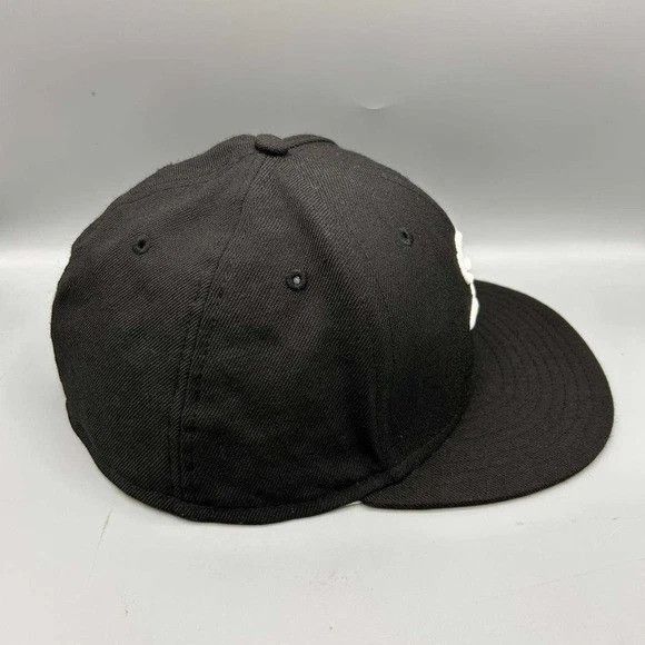 New Era Chicago White Sox Hat Men 7 5/8 Black MLB Fitted Cap Wool Size ONE SIZE - 6 Thumbnail
