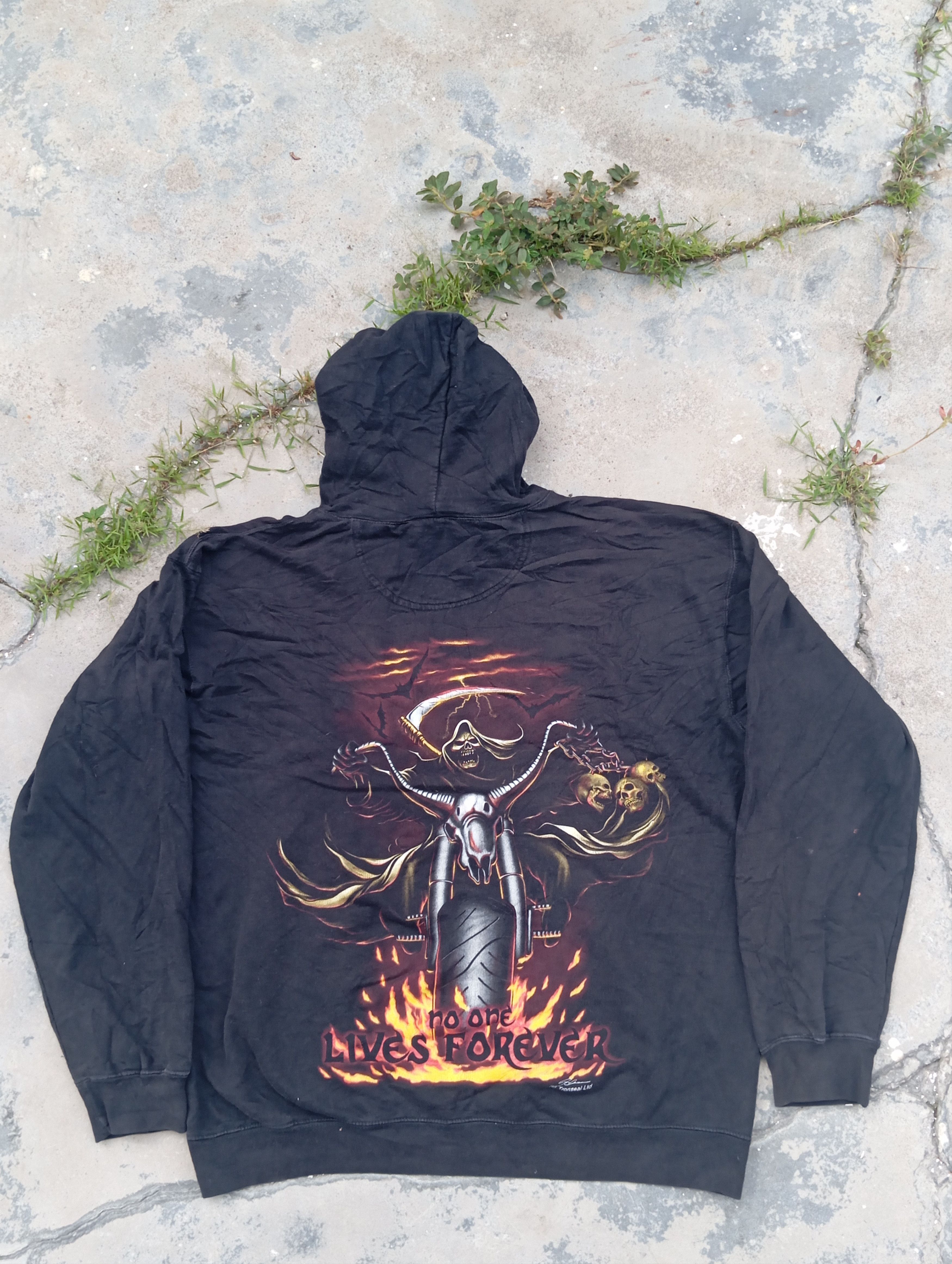 Vintage Vintage Motorcycle hoodie with cr Size US XXL / EU 58 / 5 - 7 Thumbnail