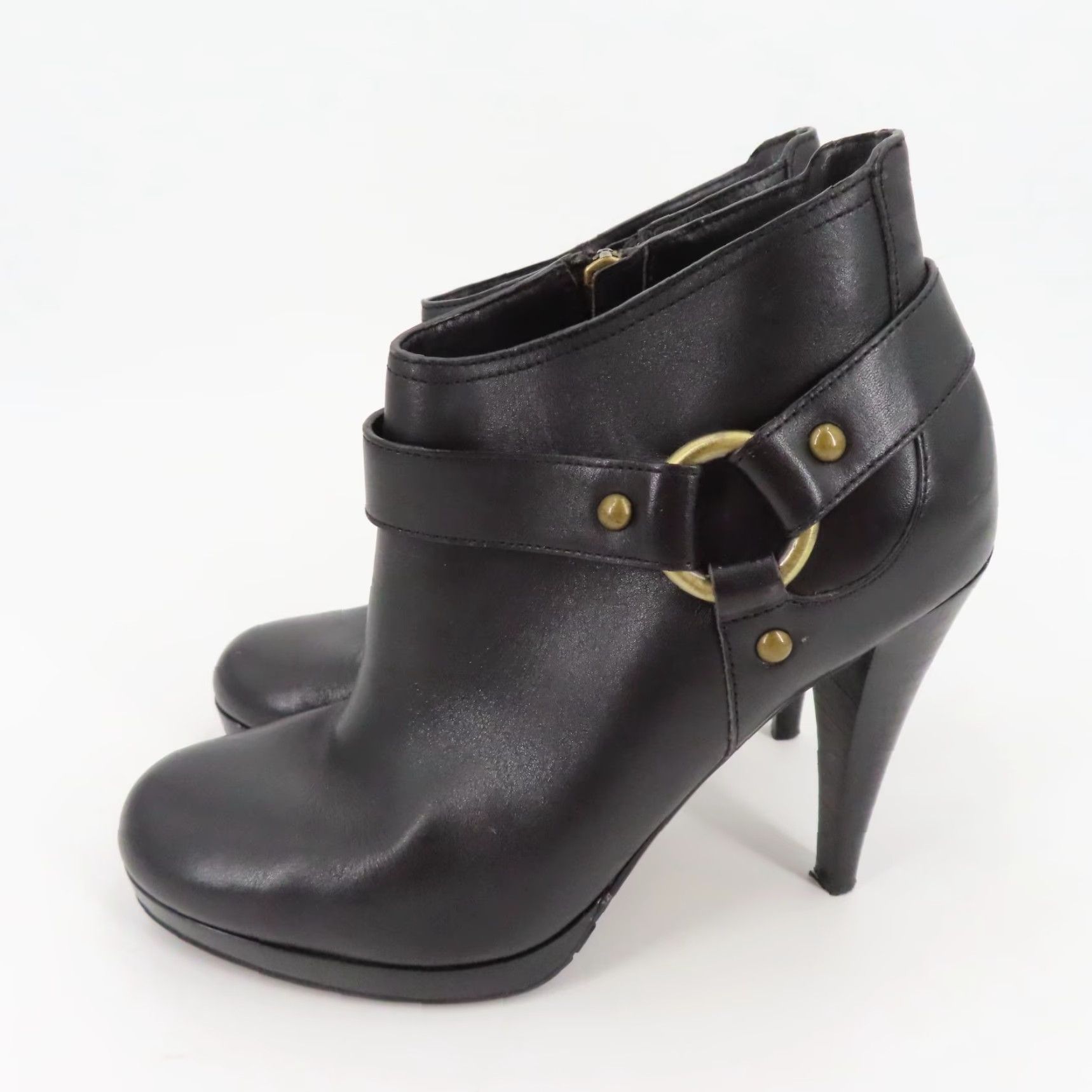 Cole Haan Cole Haan Kennedy Bootie Women 6.5 B Leather Black Ankle Boots Platform Size US 7 / IT 37 - 4 Thumbnail