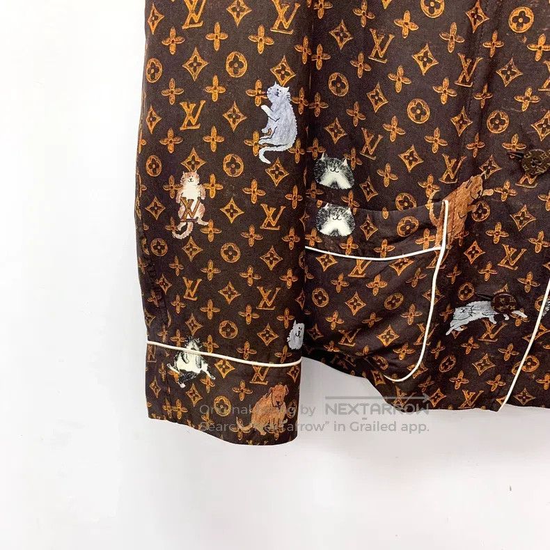 Louis Vuitton Louis Vuitton Long Sleeve Shirt of Mulberry Silk with Brow Size XS / US 0-2 / IT 36-38 - 4 Thumbnail