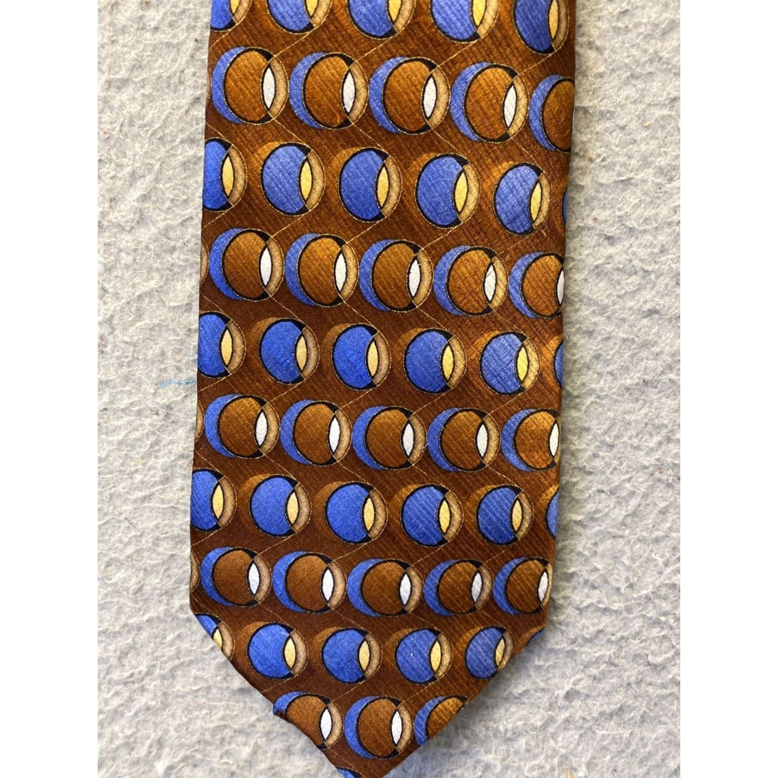 Jos. A. Bank Jos. A. Bank Geometric Silk Tie Classic Length Multicolor Golf Preppy Mens Size ONE SIZE - 2 Thumbnail