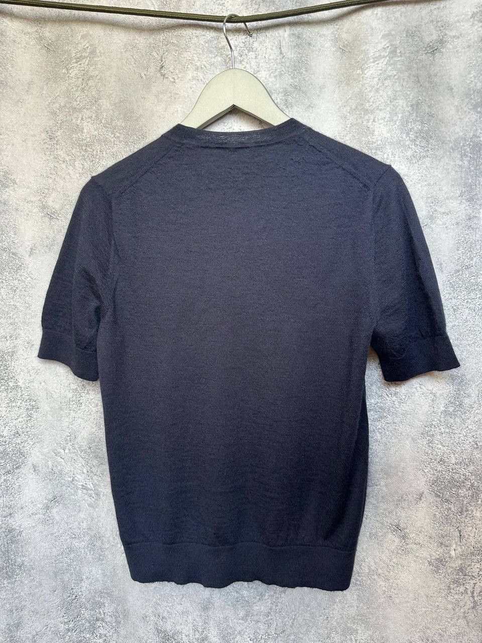 Tory Burch Tory Burch 100% Cashmere Short Sleeve Sweater Top Navy Blue Size L / US 10 / IT 46 - 3 Thumbnail