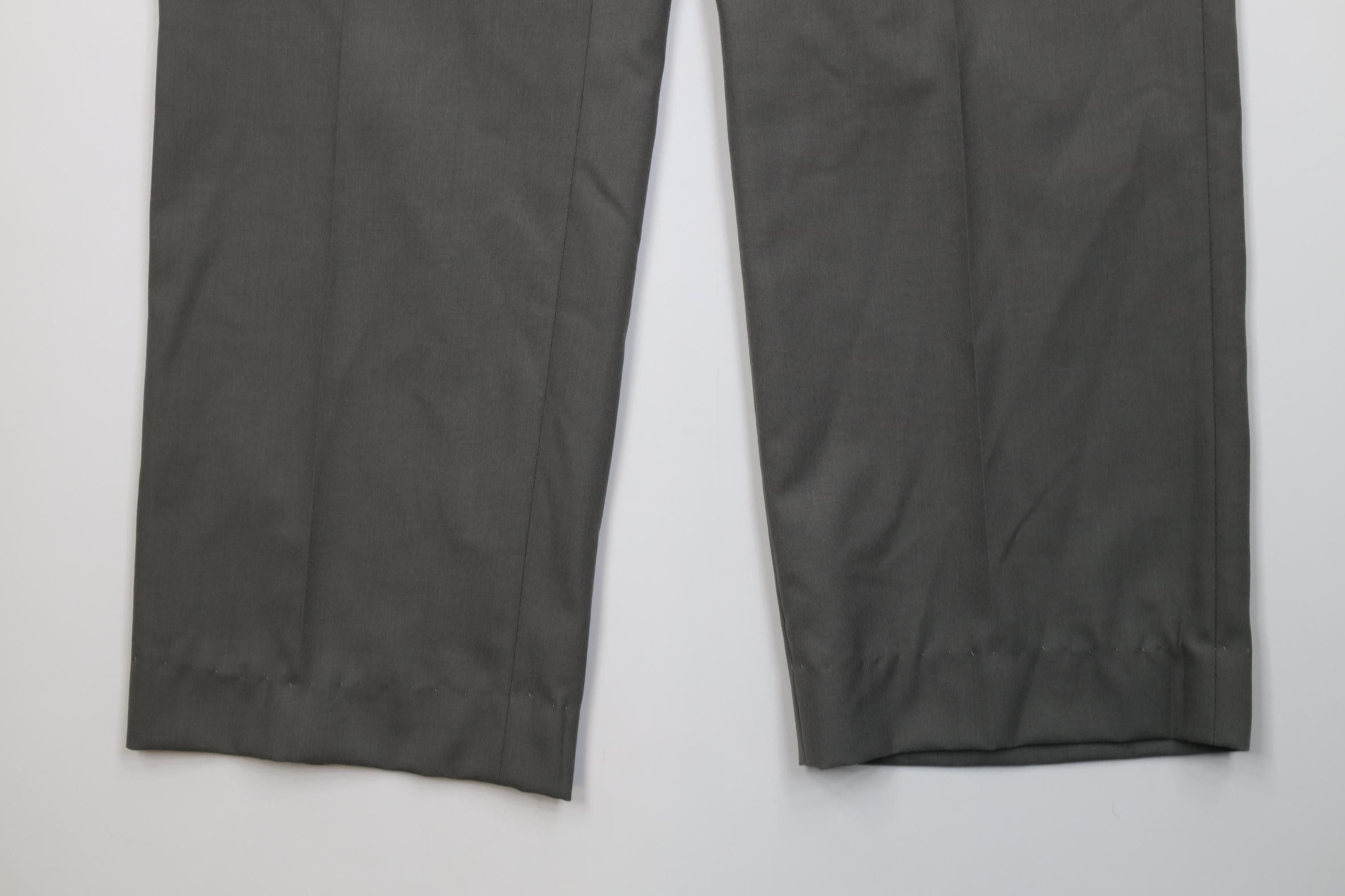 Vintage Vintage 70s Streetwear Wool Knit Flared Wide Leg Chino Pants Size US 36 / EU 52 - 4 Thumbnail