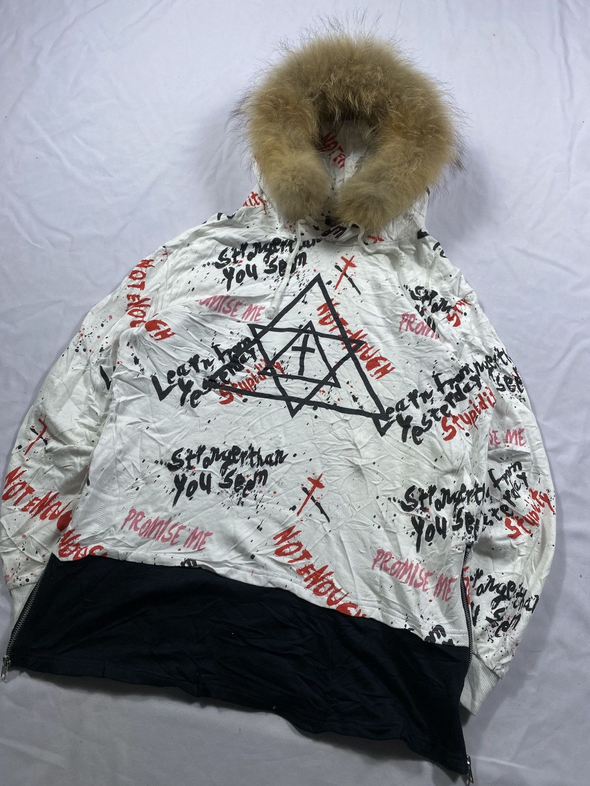 Hysteric Glamour Gothic Faux Fur Punk Hoodie Lgb Style Size US M / EU 48-50 / 2 - 2 Thumbnail
