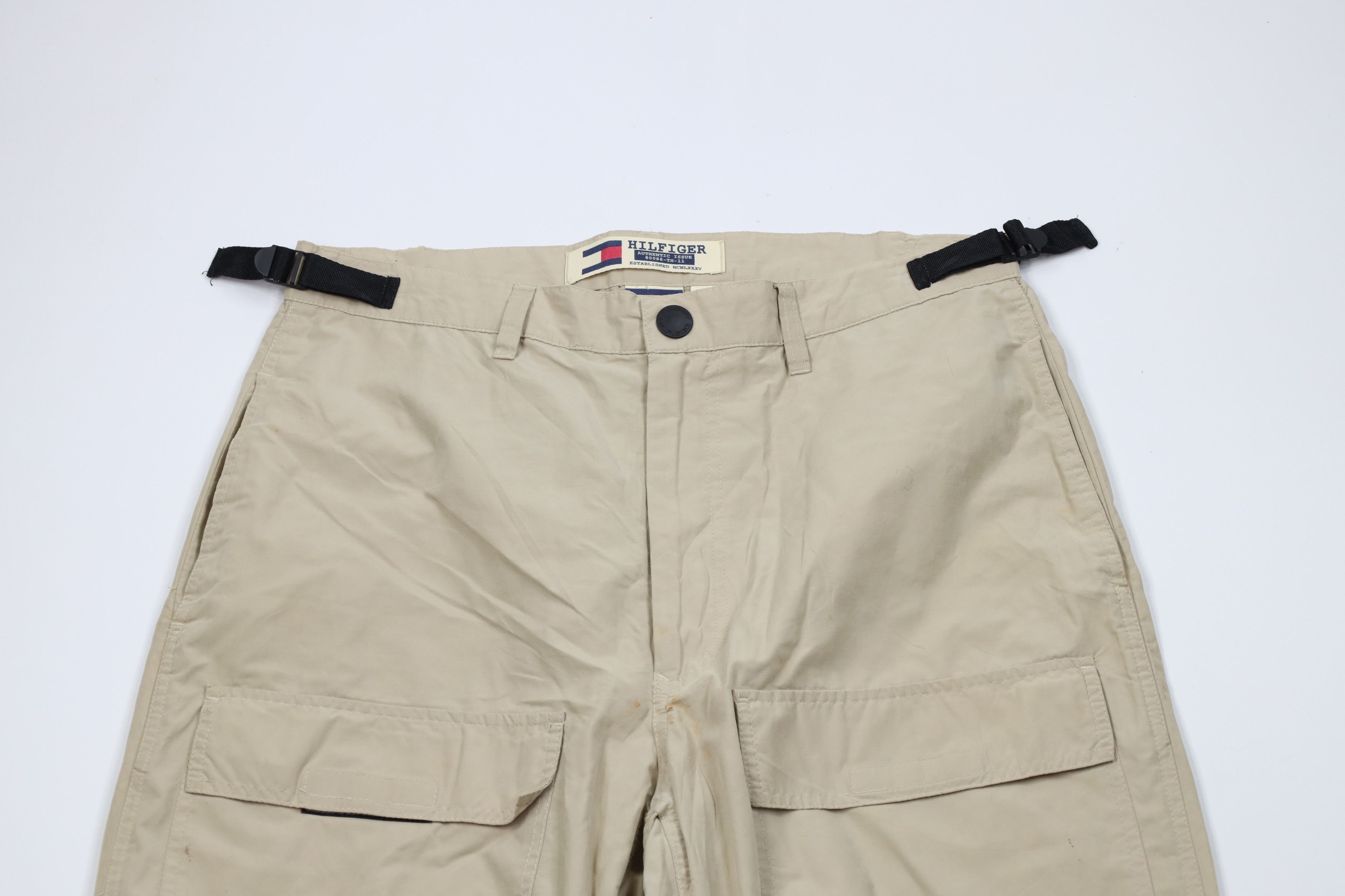 Tommy Hilfiger × Vintage Vintage 90s Tommy Hilfiger Military Wide Leg Cargo Pants Size US 33 - 2 Thumbnail
