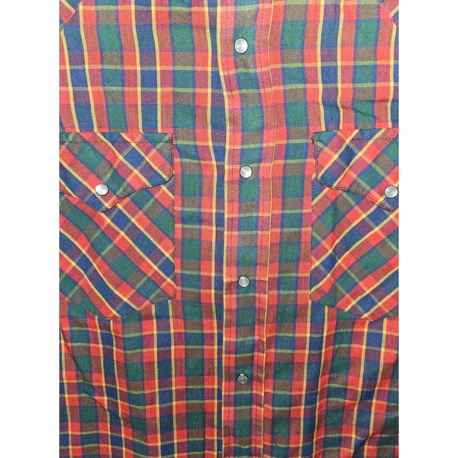 Vintage VINTAGE Ruddock Shirt Mens Small Red Plaid Western Pearl Snap Short Sleeve USA Size US M / EU 48-50 / 2 - 6 Thumbnail