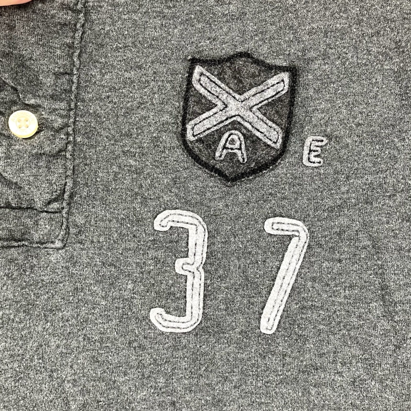 American Eagle Outfitters American Eagle Outfitters Polo Adult Large Gray Embroidered Logo Cotton Short Sleeve Classic Fit 31in 42in Chest USA Preppy Mens Size US L / EU 52-54 / 3 - 4 Thumbnail